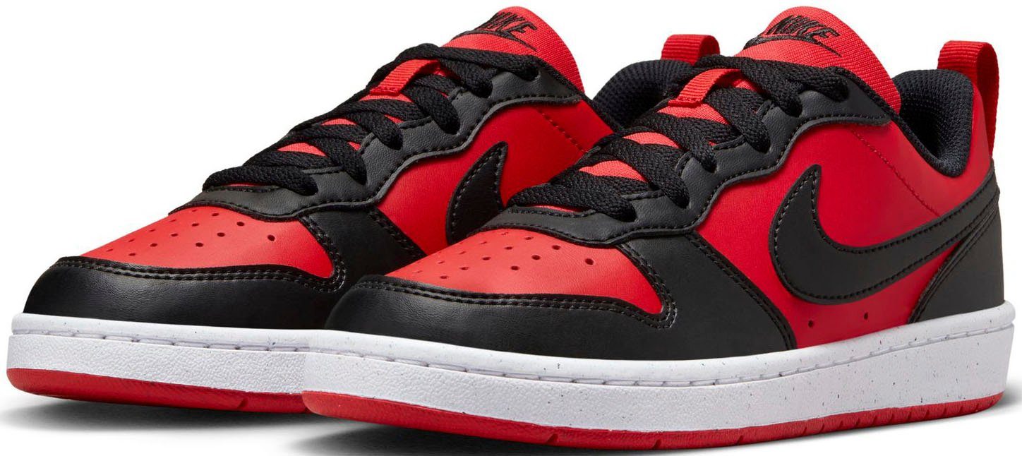 Nike Nike court borough low recraft sneakers rood-zwart kinderen kinderen