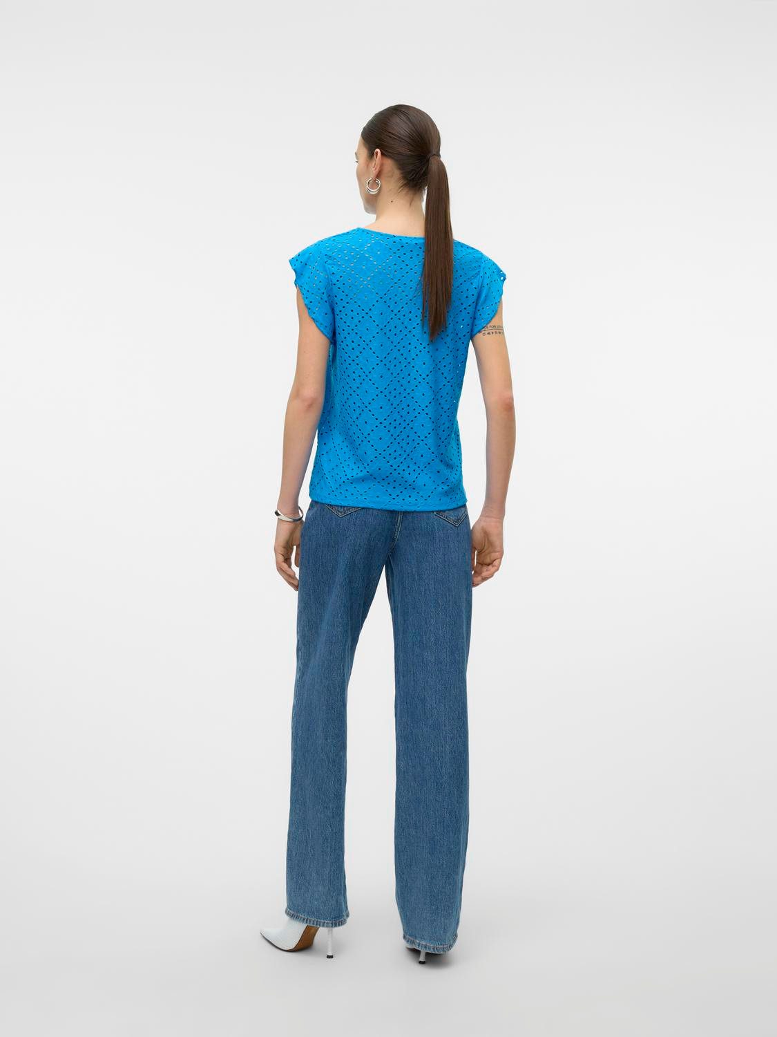 Vero Moda Shirt met korte mouwen VMTASSA SS O-NECK TOP JRS GA