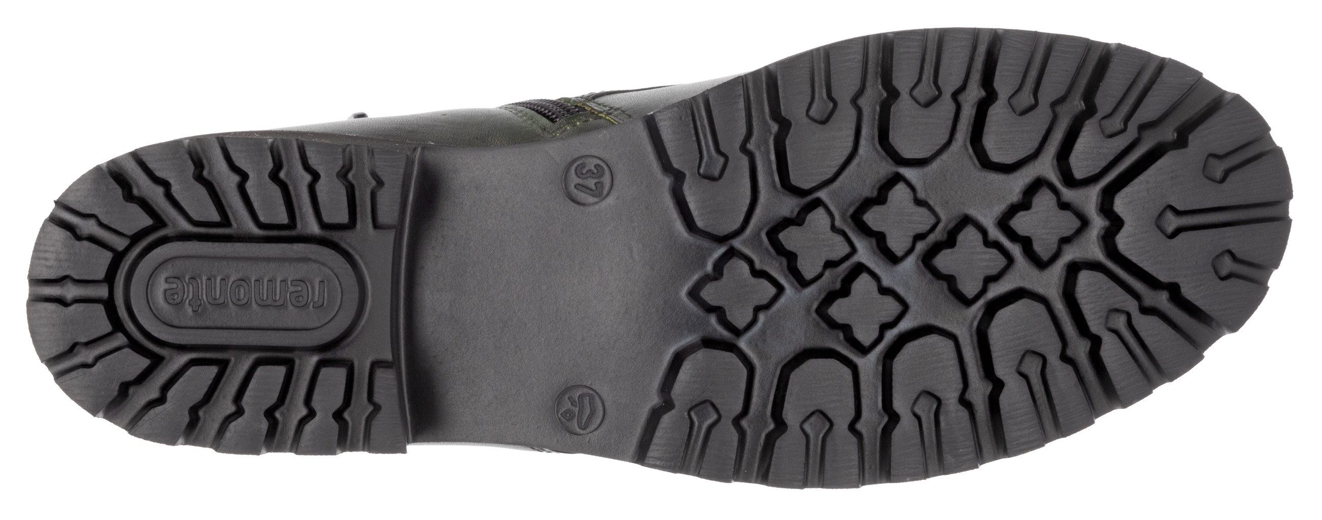 Remonte Veterlaarsjes blokhak, laarsjes, veterschoenen, flats in used look