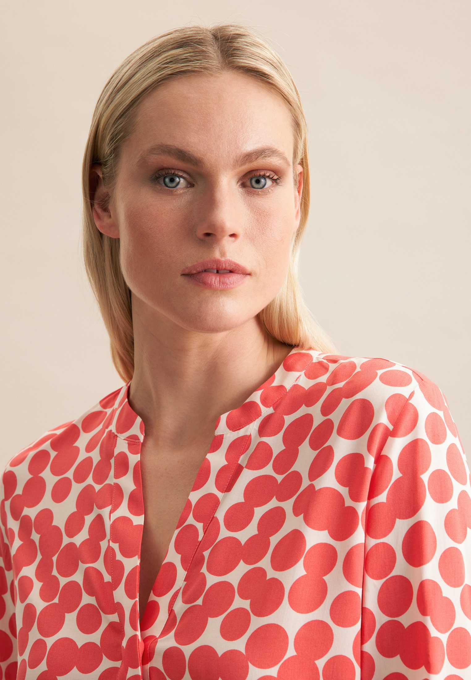 seidensticker Klassieke blouse Zwarte roos Tuniek stippen