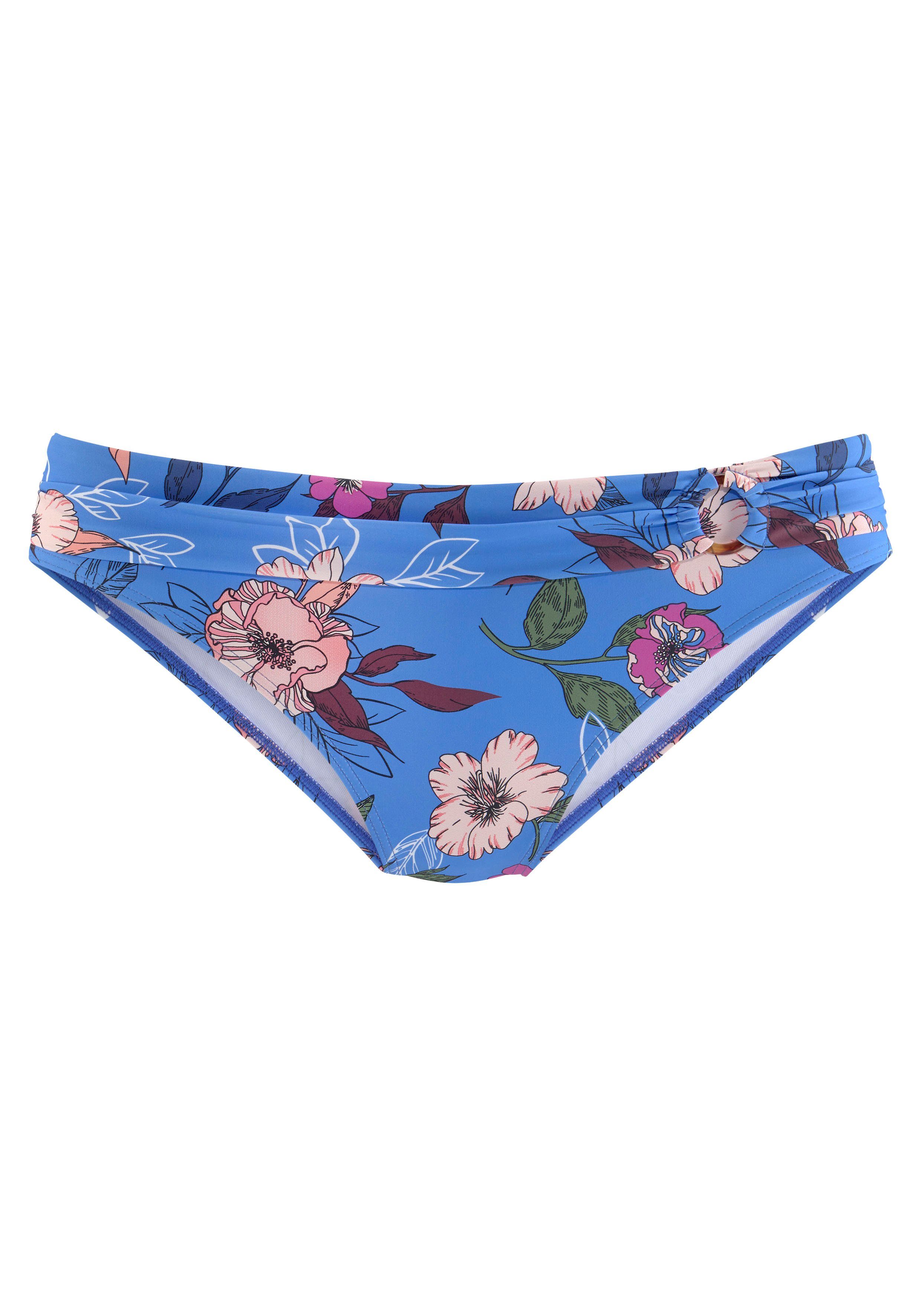 s.Oliver RED LABEL Beachwear Bikinibroekje Maya met gebloemd design en omslagband