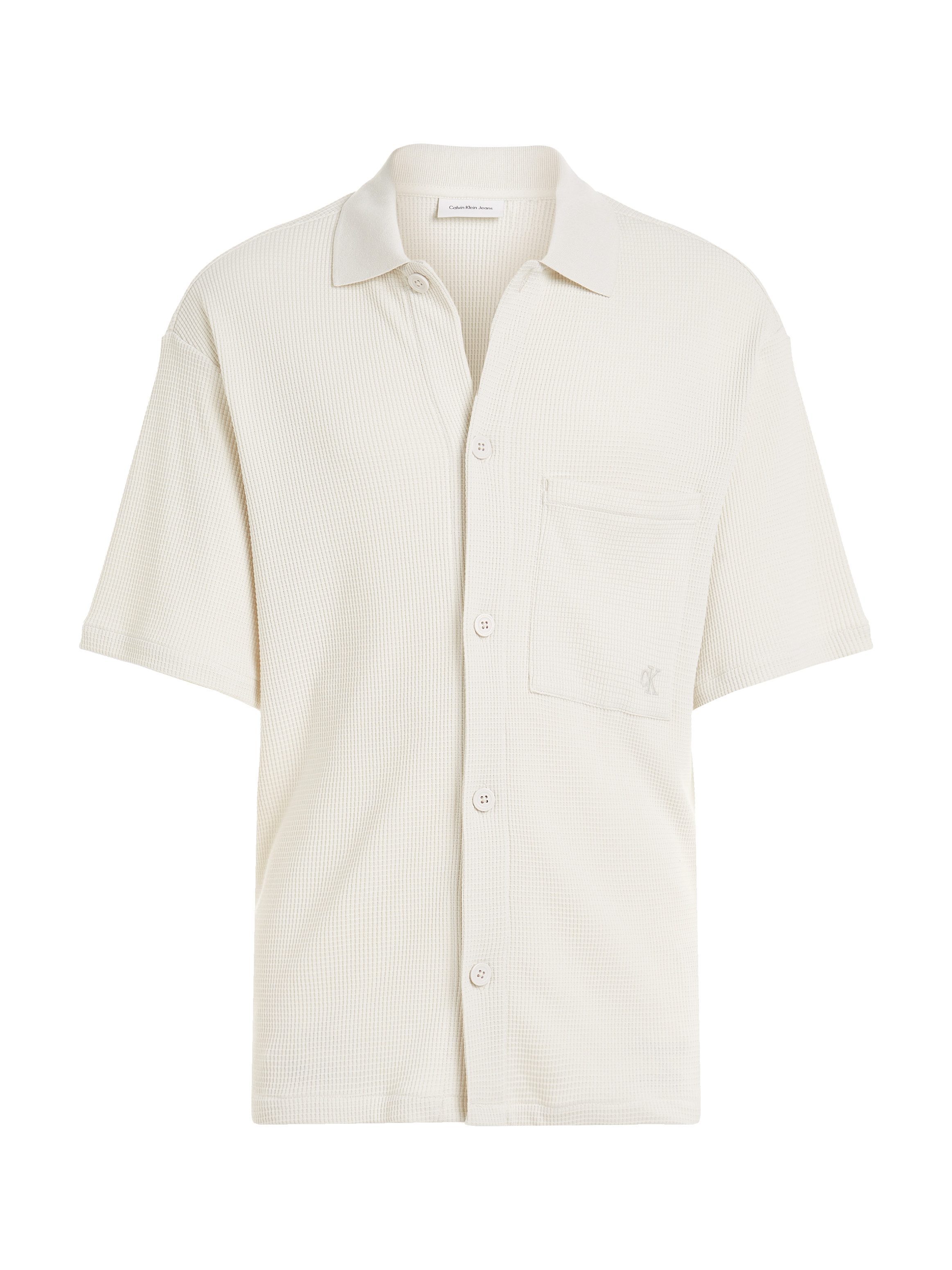 Calvin Klein Overhemd met korte mouwen CHUNKY WAFFLE SS HWK OVERSHIRT