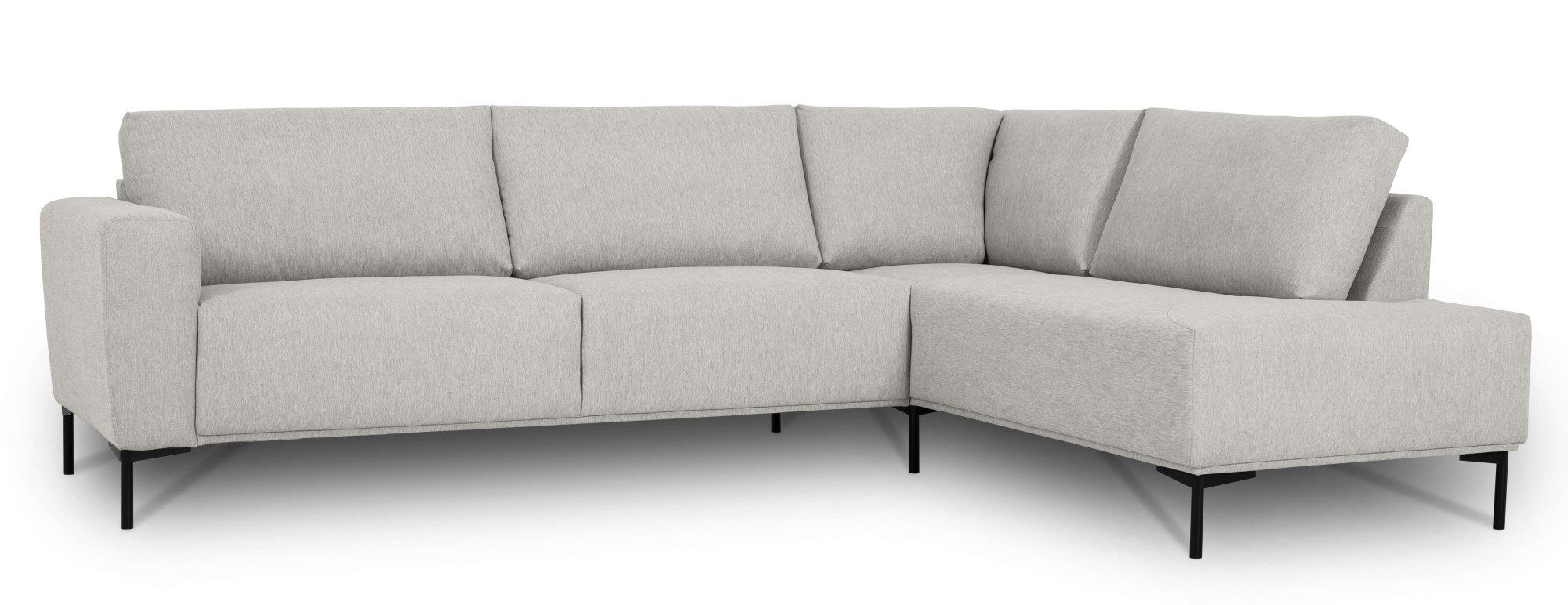 andas Hoekbank Melby Breedte 275 cm, in een zachte structuurstof, losse rugkussens (2-delig)