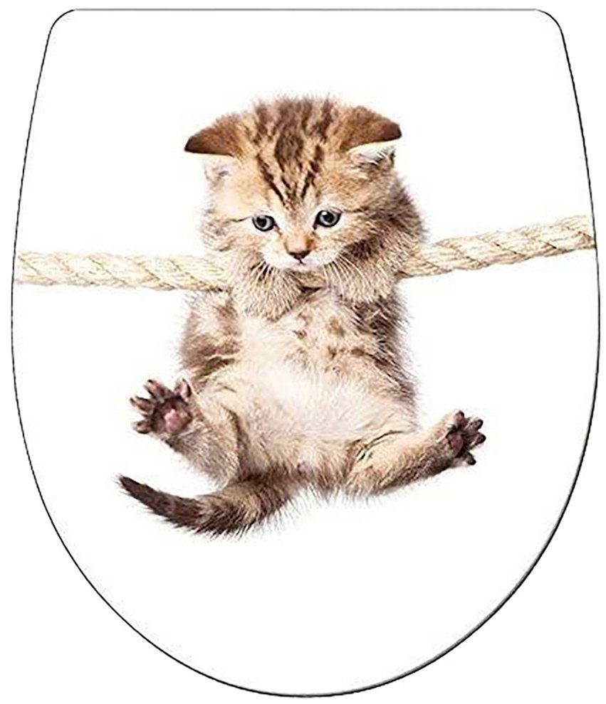 ADOB Toiletzitting CAT Soft-closemechanisme, voor het schoonmaken met één druk op de knop...