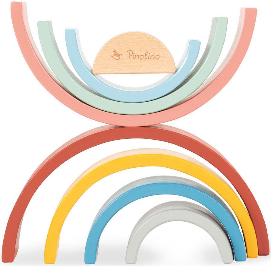 Pinolino® Stapelspeelgoed Houten regenboog Ruby Made in Europe, FSC® - beschermt bos - wereldwijd (8-delig)