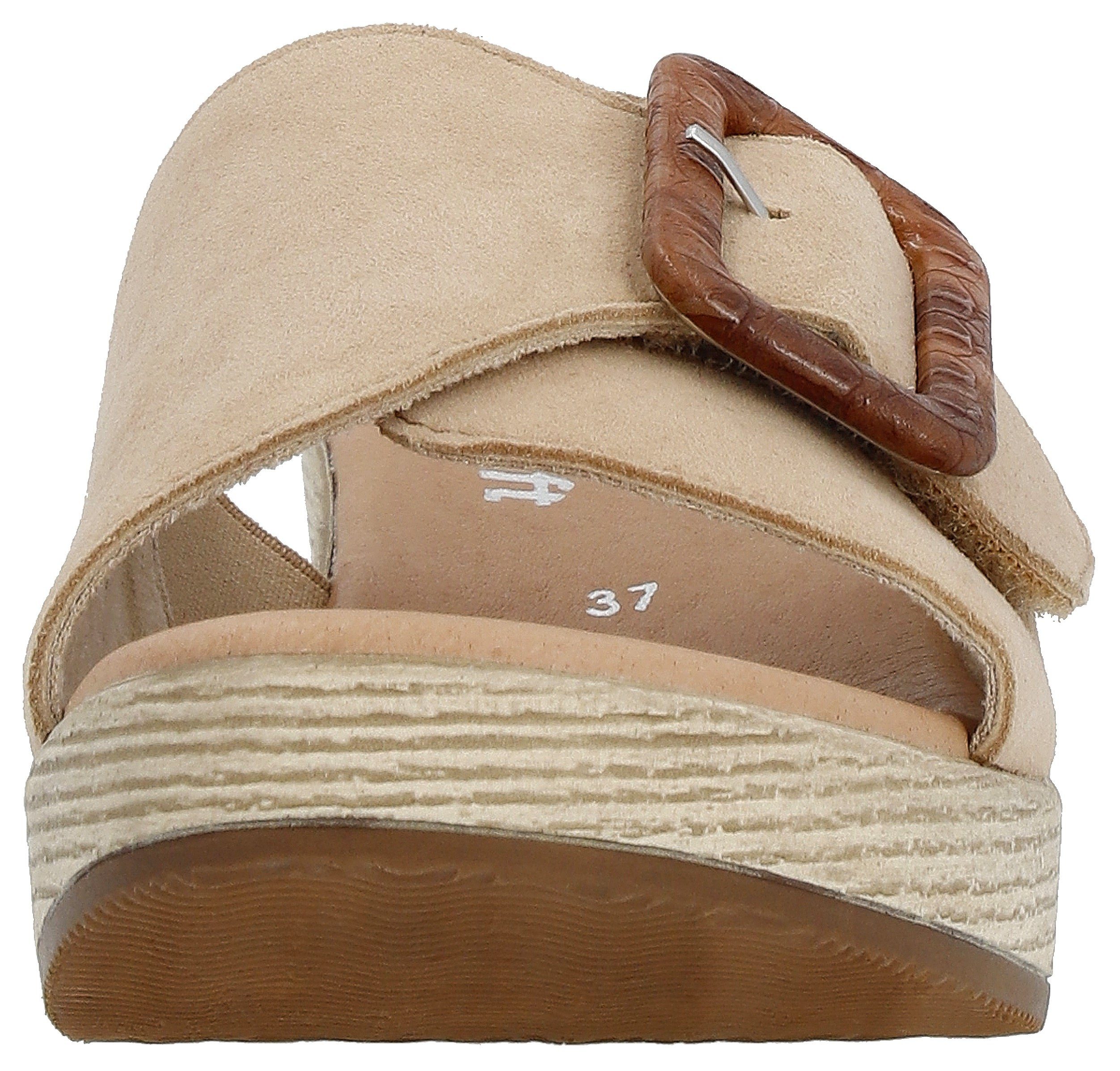 Remonte Slippers ELLE-Collection blokhak, zomerschoen, slippers, decoratieve gesp, elle-collectie