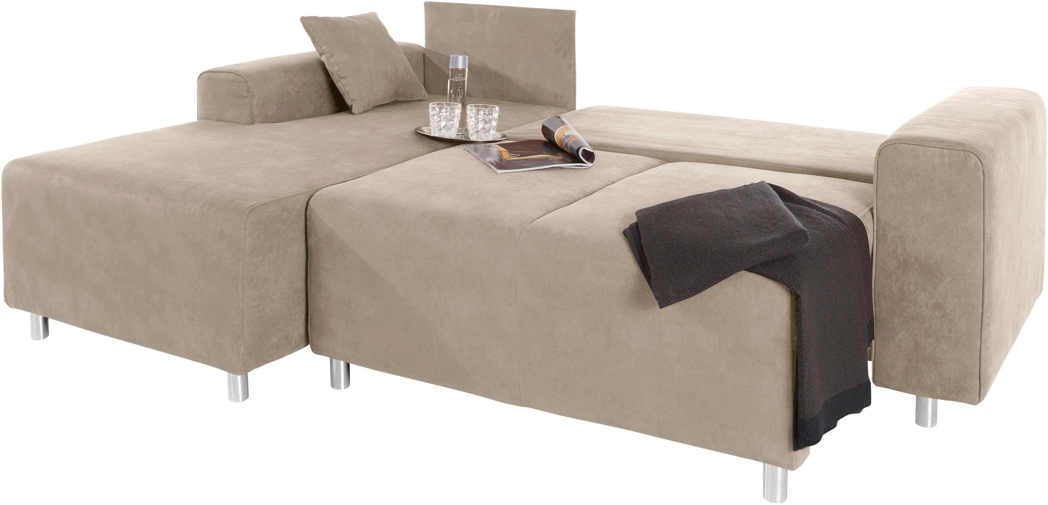 Guido Maria Kretschmer Home&Living Hoekbank Györ L-vorm, optioneel met bedfunctie en bedlade inclusief 2 sierkussens