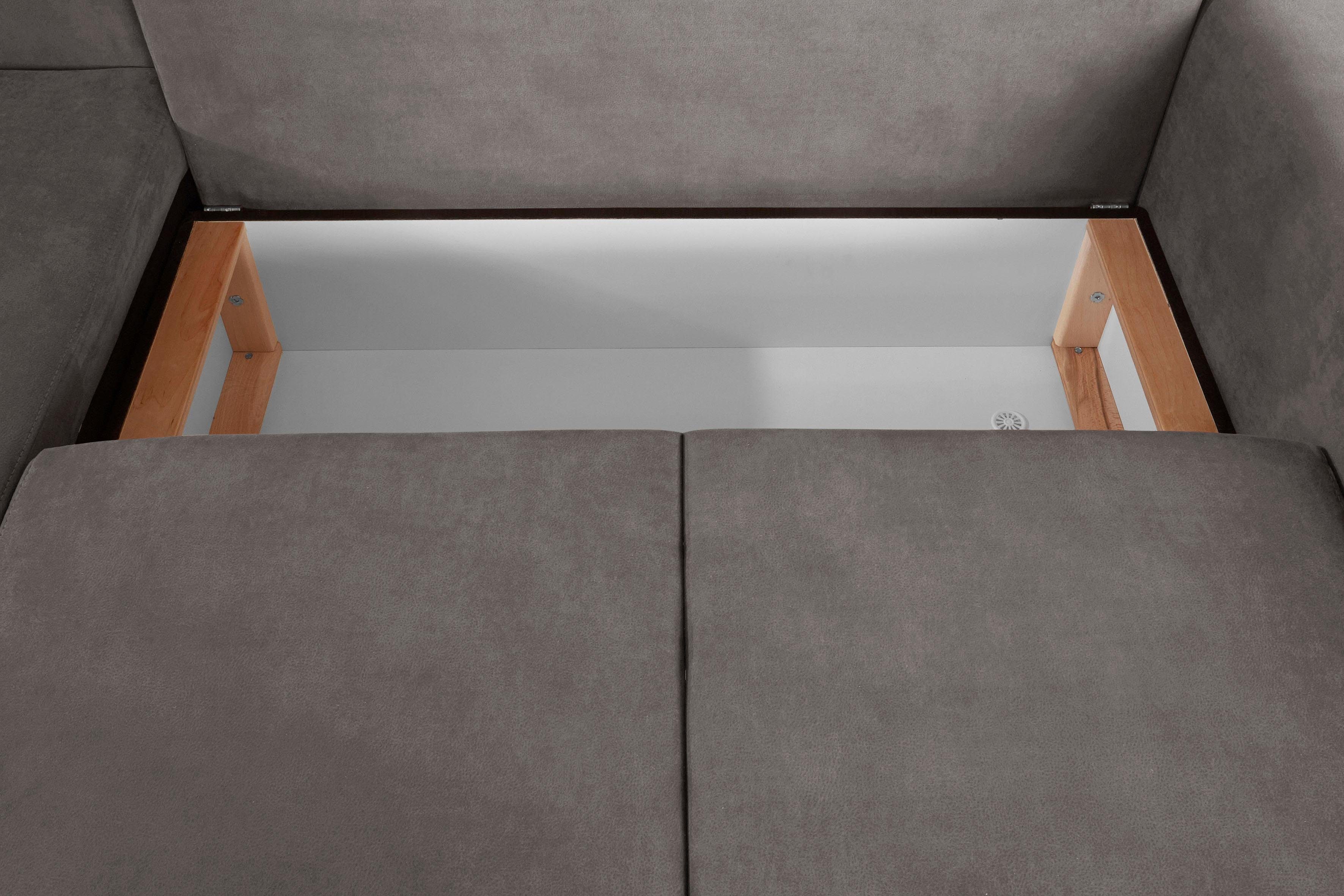 Guido Maria Kretschmer Home&Living Hoekbank Györ L-vorm, optioneel met bedfunctie en bedlade inclusief 2 sierkussens