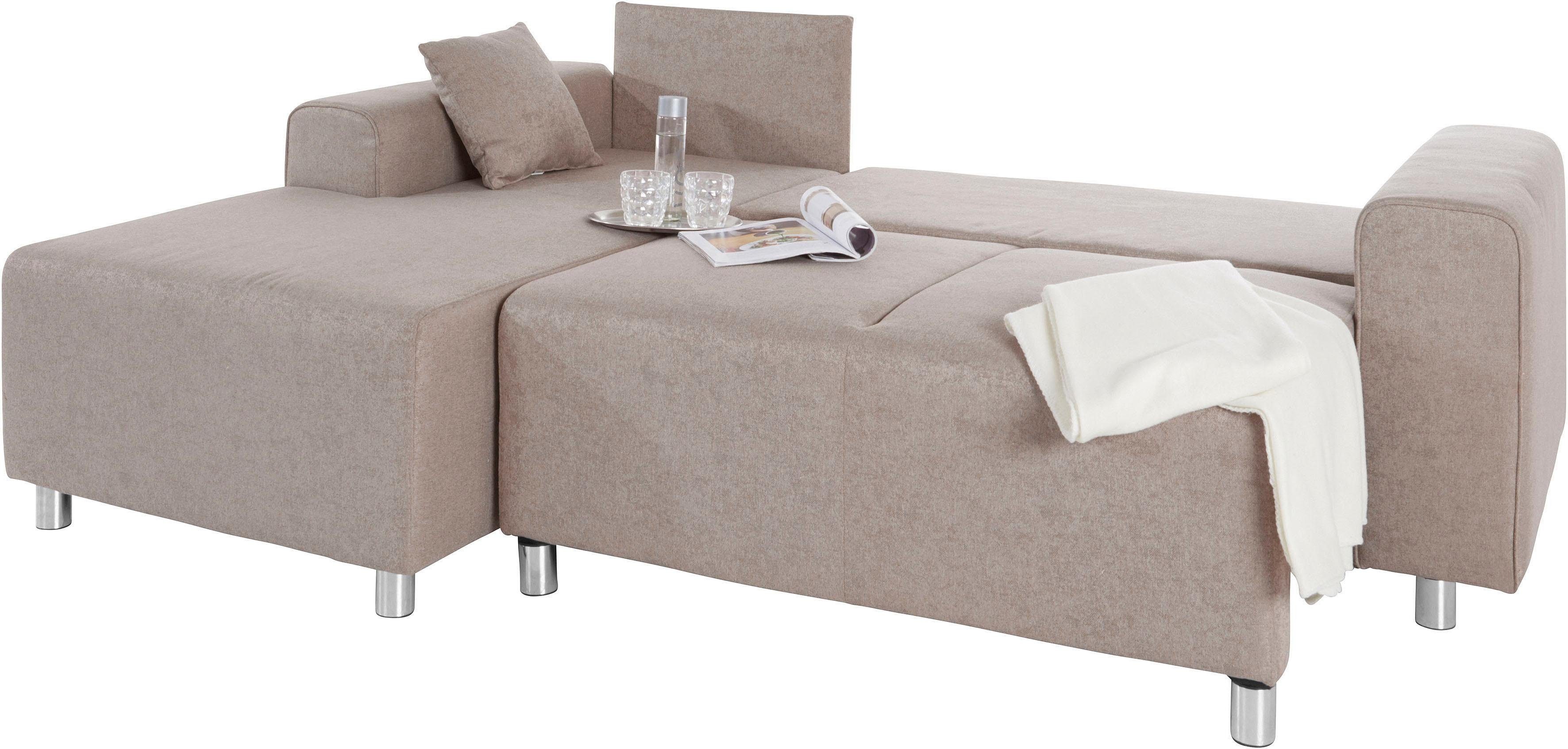 Guido Maria Kretschmer Home&Living Hoekbank Györ L-vorm, optioneel met bedfunctie en bedlade inclusief 2 sierkussens