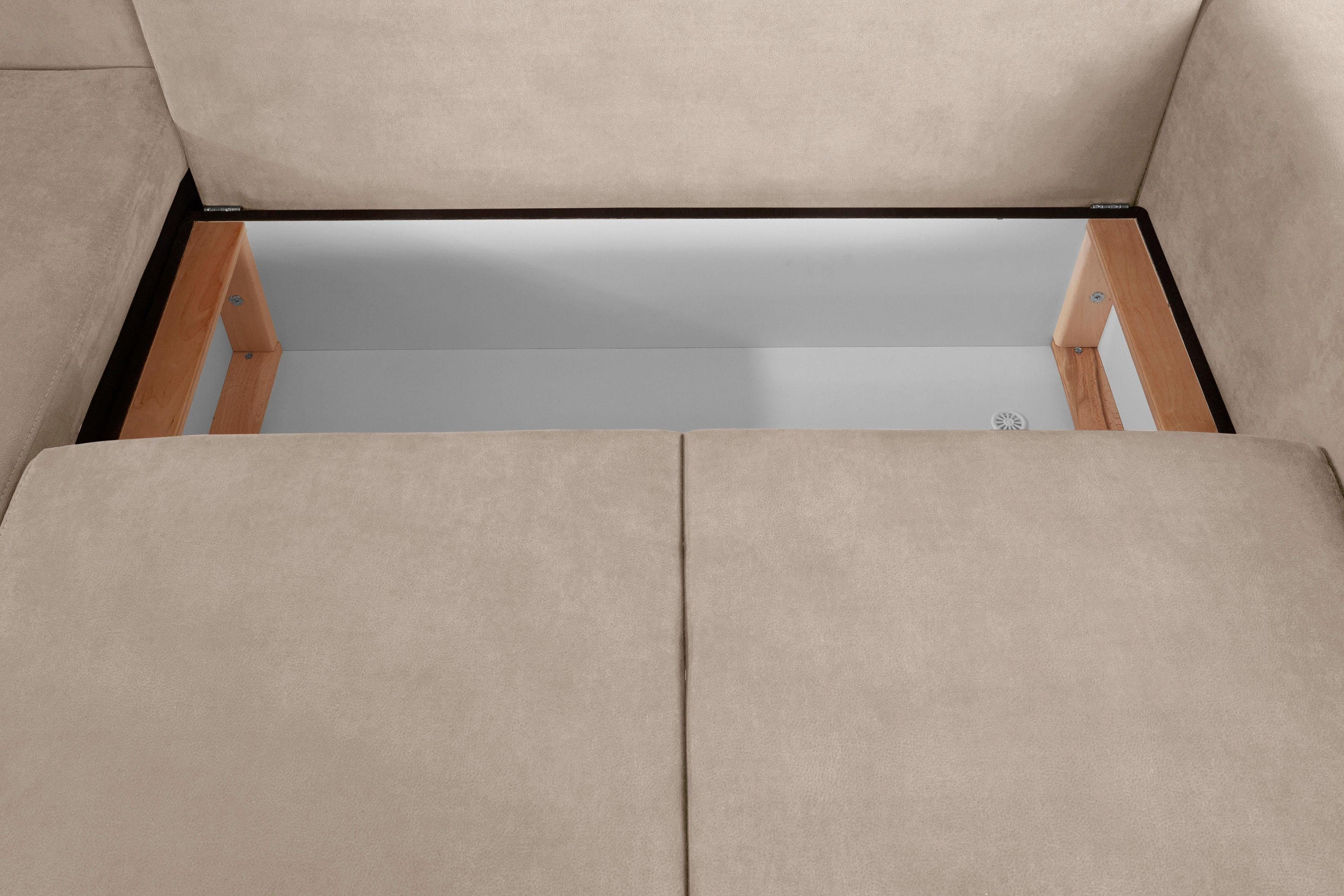Guido Maria Kretschmer Home&Living Hoekbank Györ L-vorm, optioneel met bedfunctie en bedlade inclusief 2 sierkussens