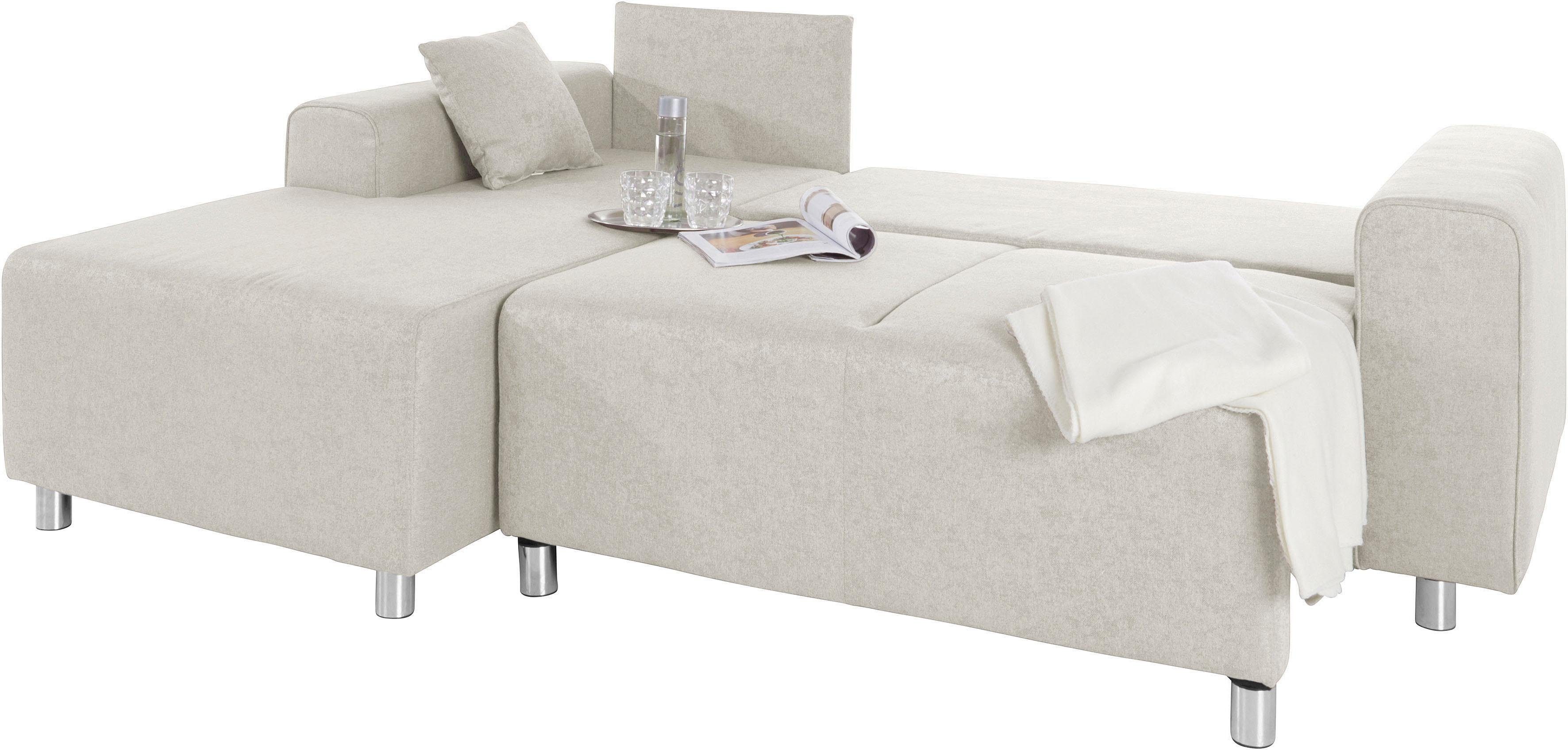 Guido Maria Kretschmer Home&Living Hoekbank Györ L-vorm, optioneel met bedfunctie en bedlade inclusief 2 sierkussens