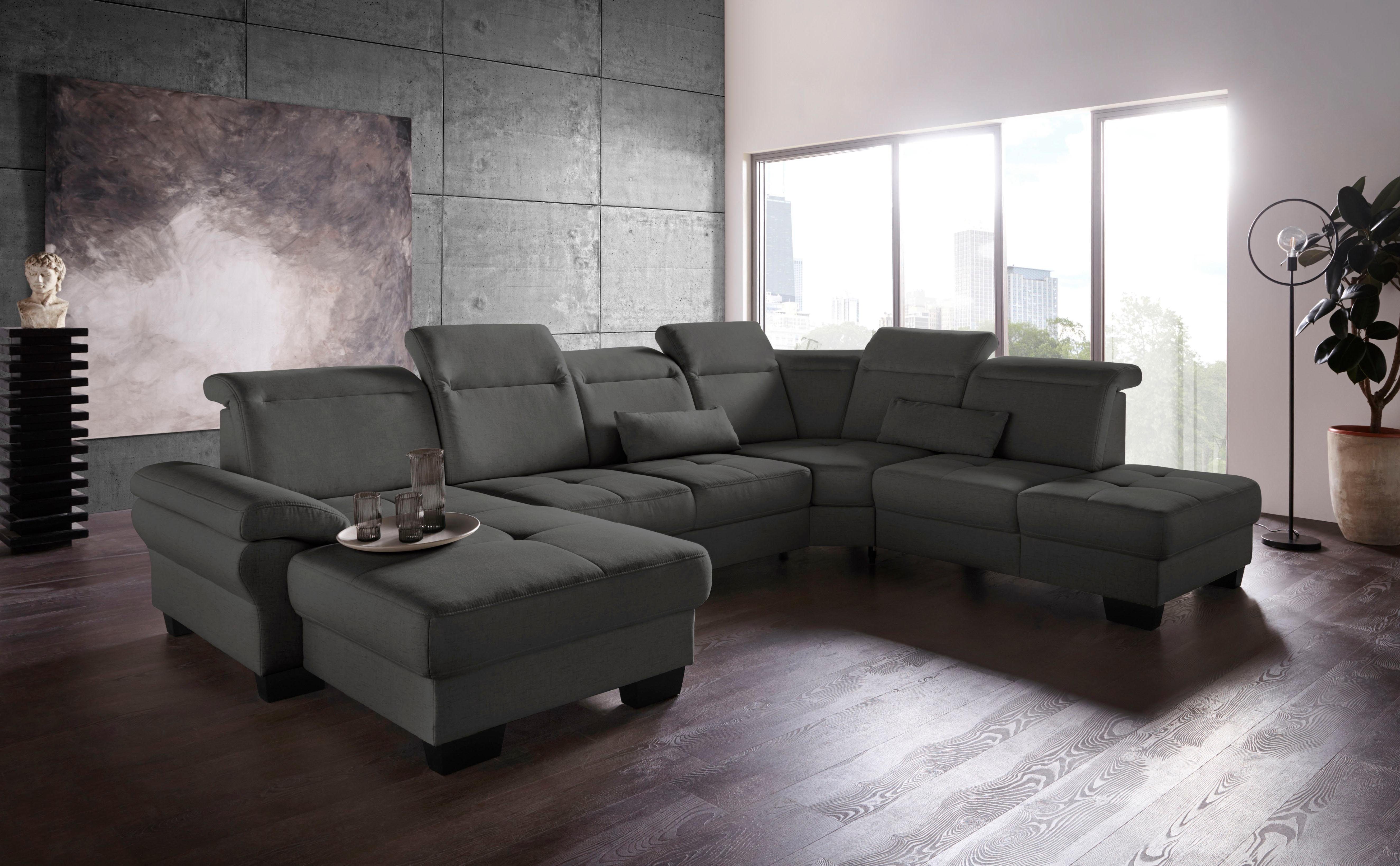 Places of Style Zithoek Cornwall U-vorm inclusief zitdiepteverstelling, naar keuze met slaapfunctie