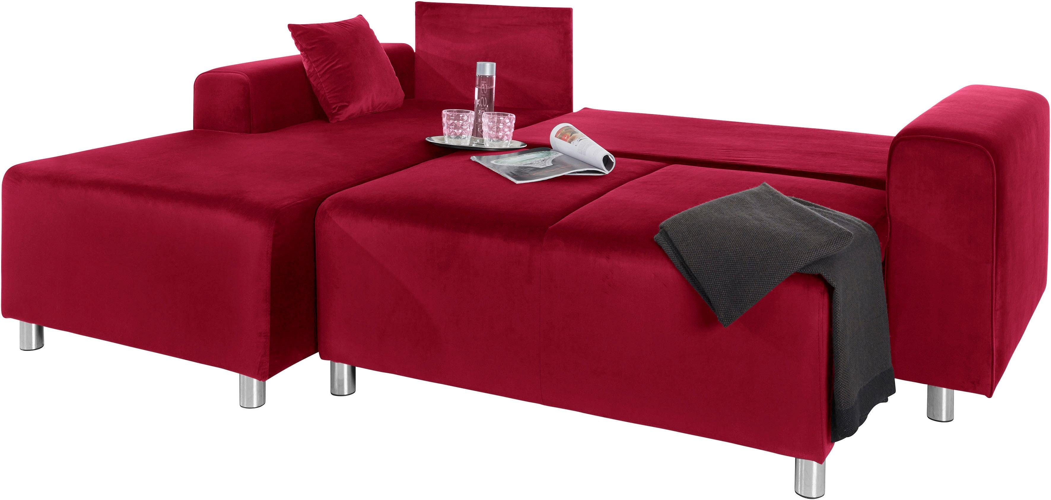 Guido Maria Kretschmer Home&Living Hoekbank Györ L-vorm, optioneel met bedfunctie en bedlade inclusief 2 sierkussens