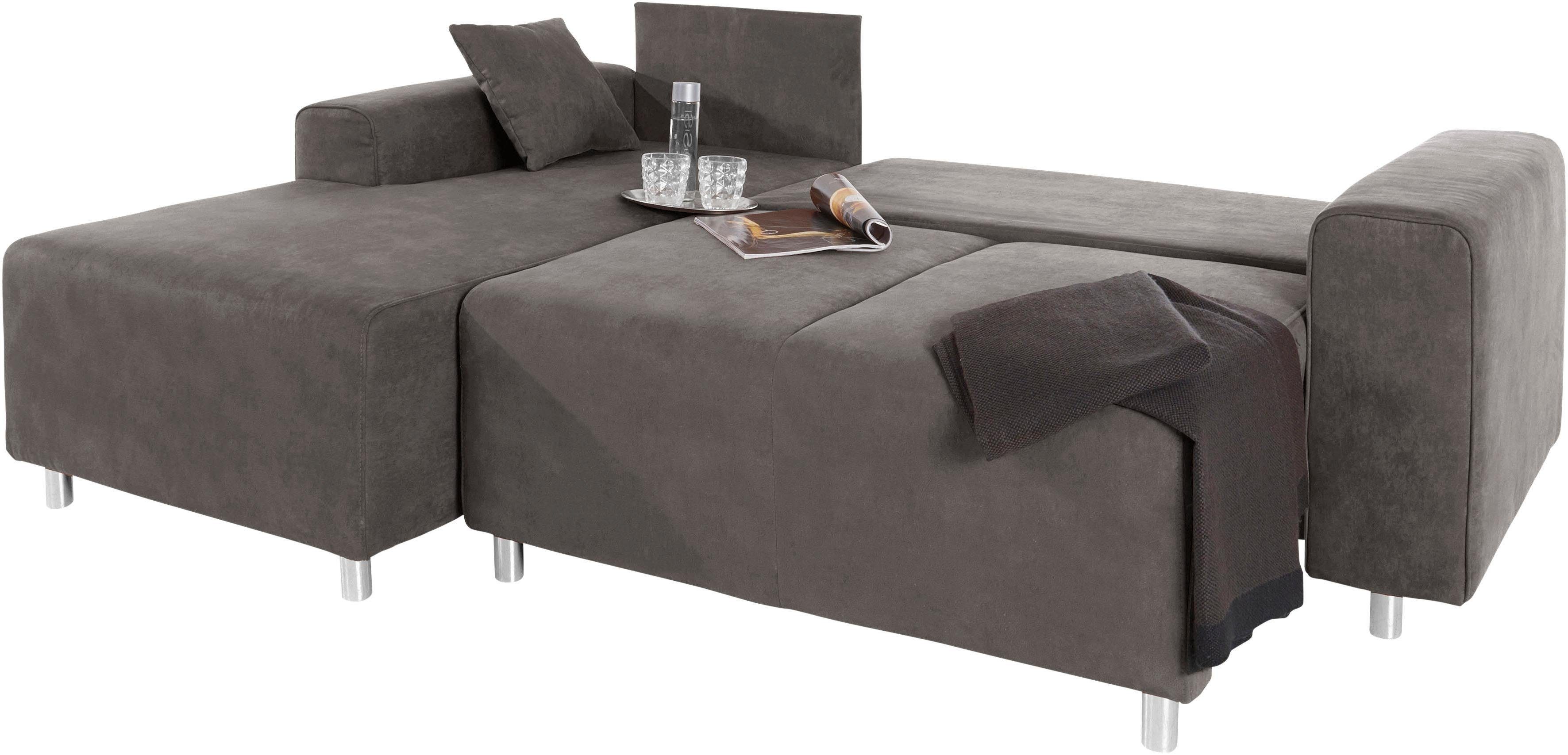 Guido Maria Kretschmer Home&Living Hoekbank Györ L-vorm, optioneel met bedfunctie en bedlade inclusief 2 sierkussens