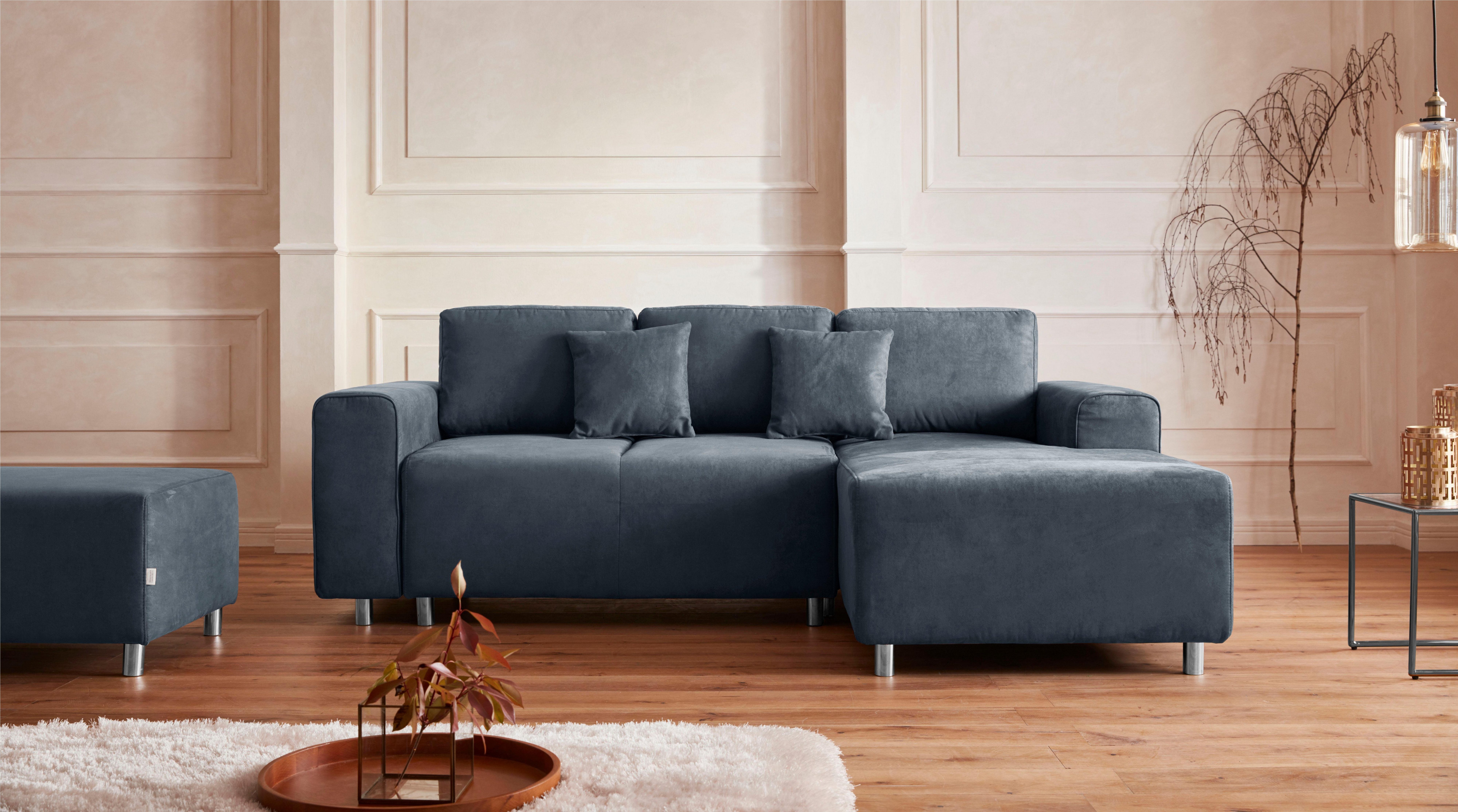 Guido Maria Kretschmer Home&Living Hoekbank Györ L-vorm, optioneel met bedfunctie en bedlade inclusief 2 sierkussens