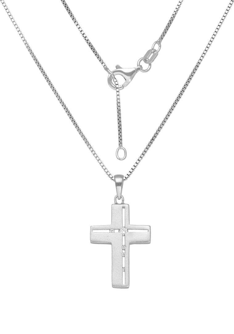 Firetti Ketting met hanger Sieraad cadeau zilver 925 halssieraad halsketting Venetiaanse kruis