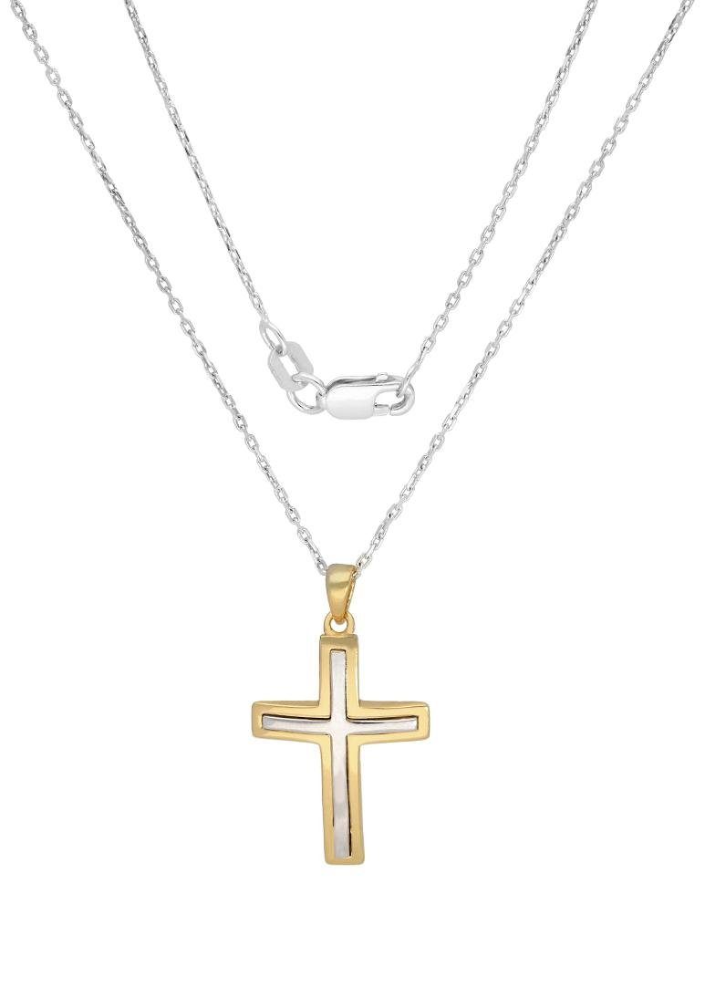 Firetti Ketting met hanger Sieraad cadeau zilver 925 halssieraad halsketting ankerkette kruis