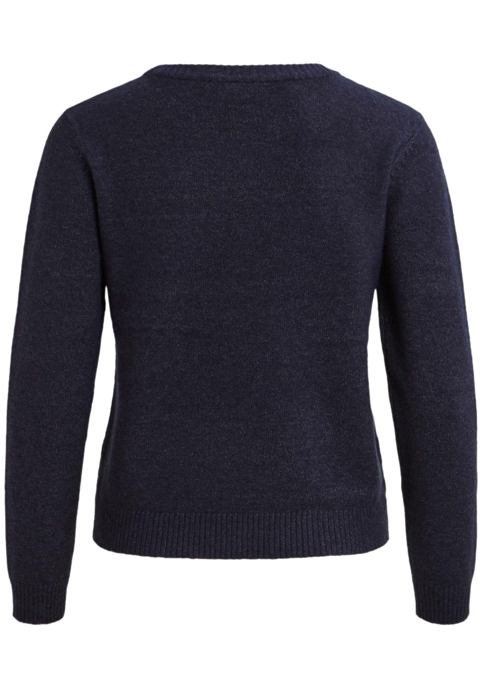 Vila Trui met ronde hals VIRIL-O-PULLI Tricot met fijne breitechnische details