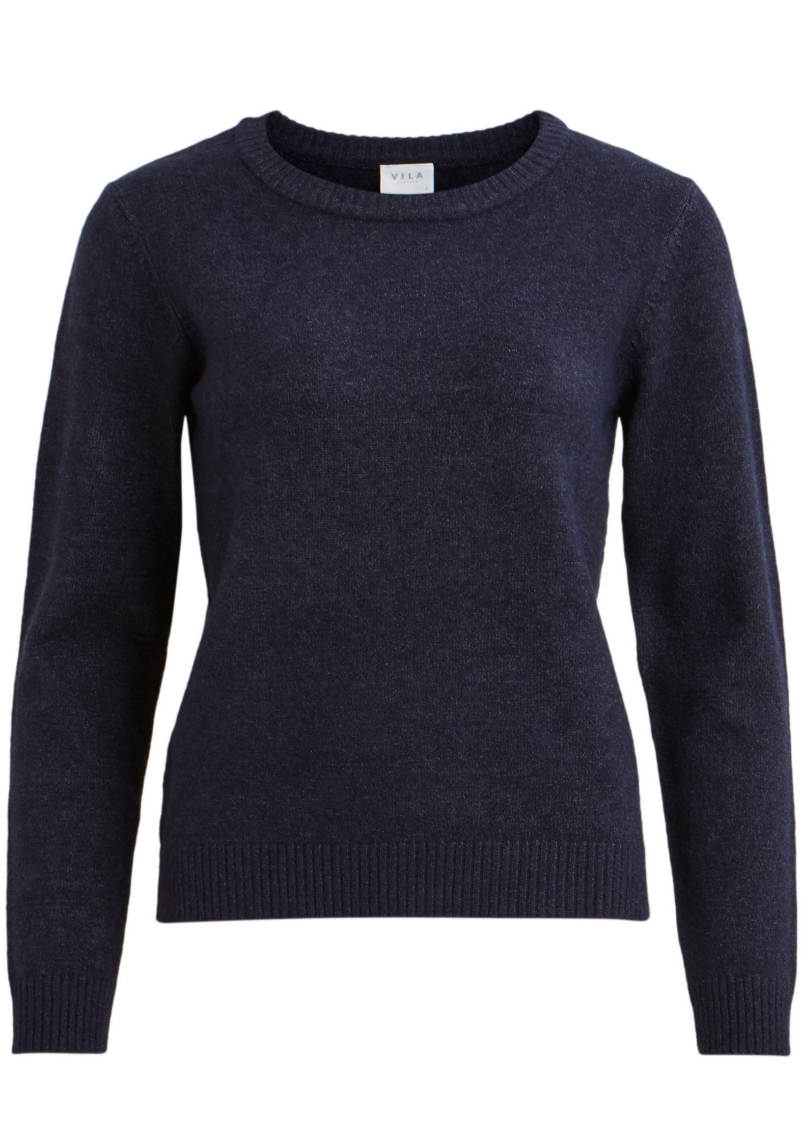 Vila Trui met ronde hals VIRIL-O-PULLI Tricot met fijne breitechnische details