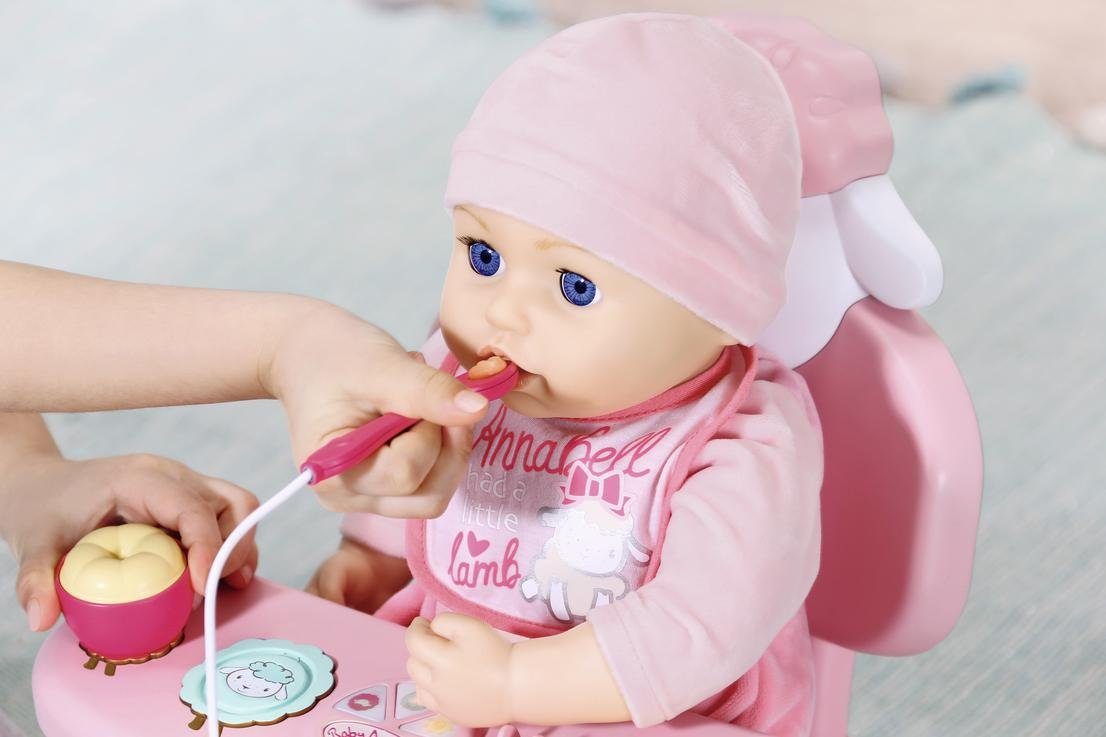 Baby Annabell Poppenkinderstoel Lunch Time tafel met licht- en geluidseffecten