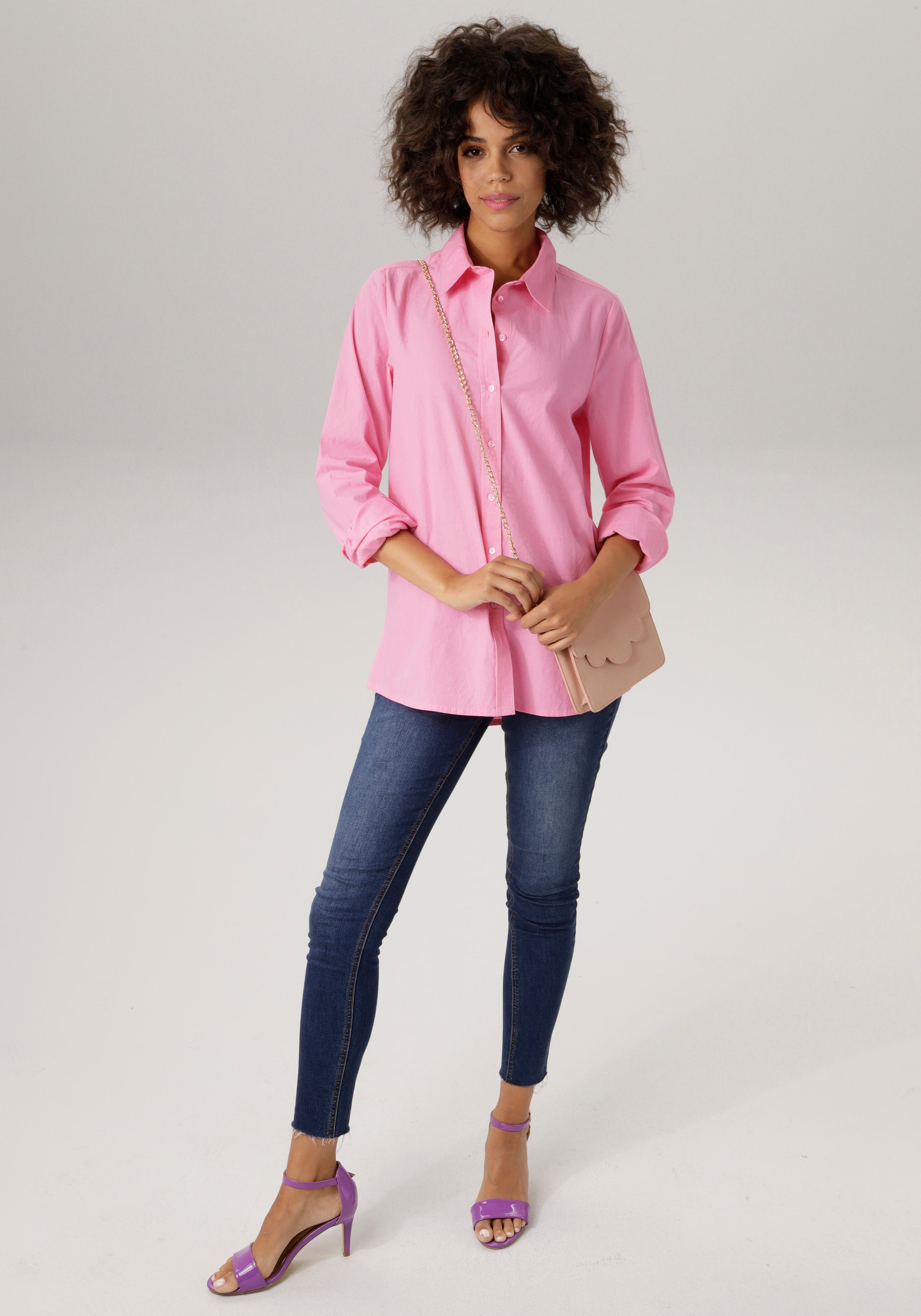 Aniston CASUAL Lange blouse met korte zijsplitten