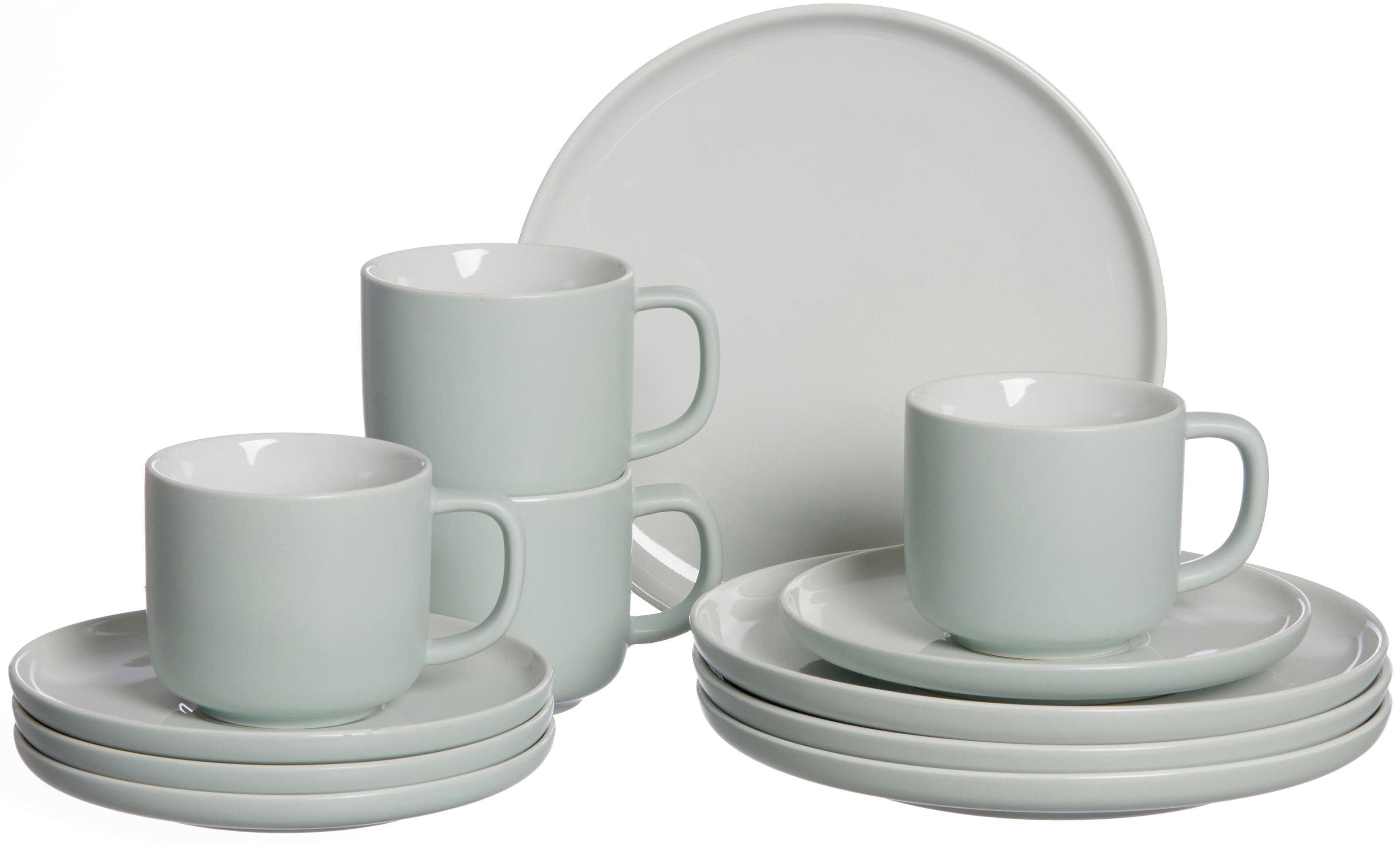 Otto Ritzenhoff & Breker Koffieservies Jasper Scandinavische stijl. 12 delen. voor 4 personen (set. 12-delig) aanbieding