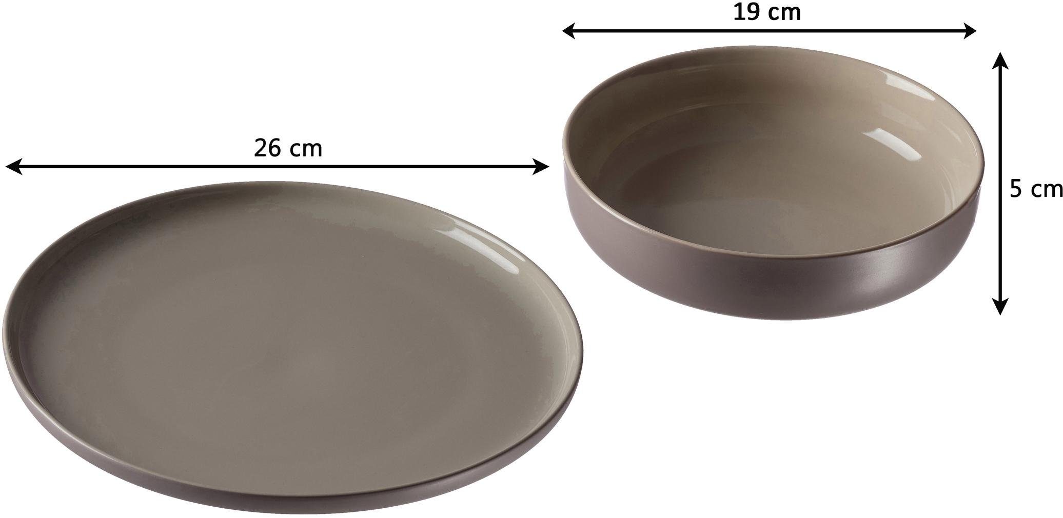 Ritzenhoff & Breker Eetservies Bordenset, Serviesset Jasper Scandinavische stijl, 8 delen, voor 4 personen (set, 8-delig)