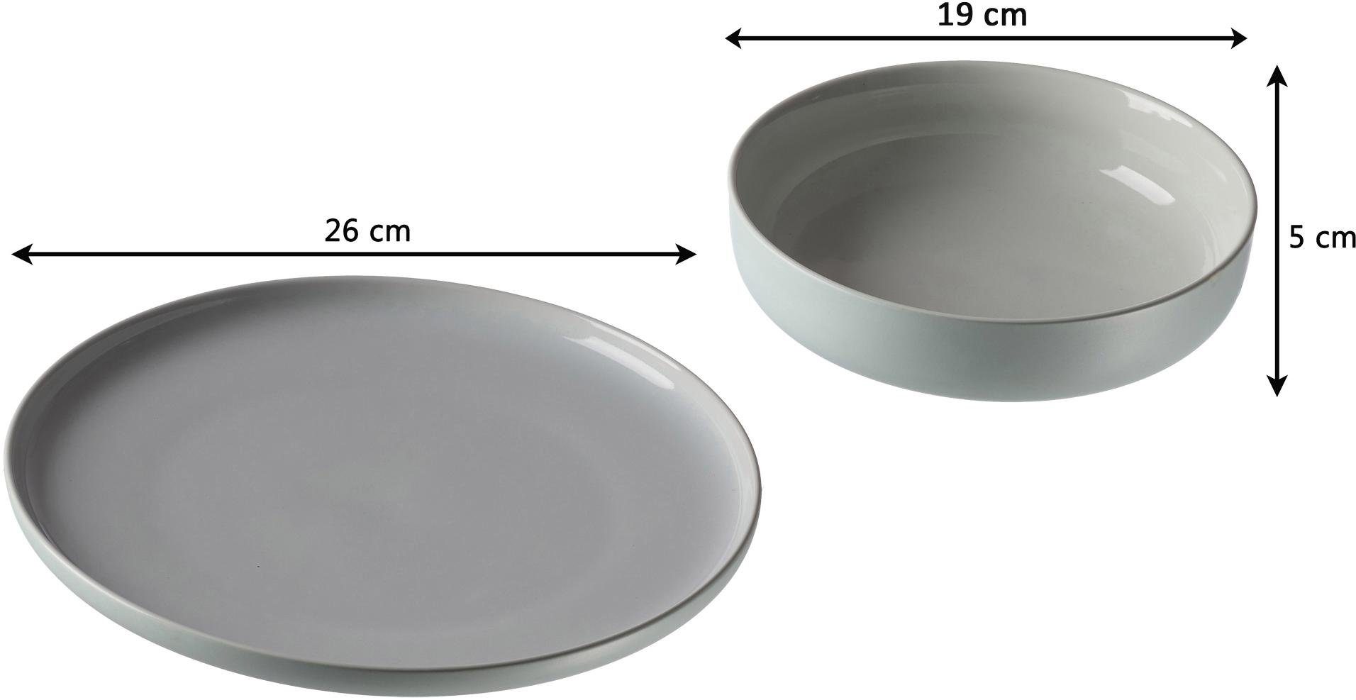 Ritzenhoff & Breker Eetservies Bordenset, Serviesset Jasper Scandinavische stijl, 8 delen, voor 4 personen (set, 8-delig)