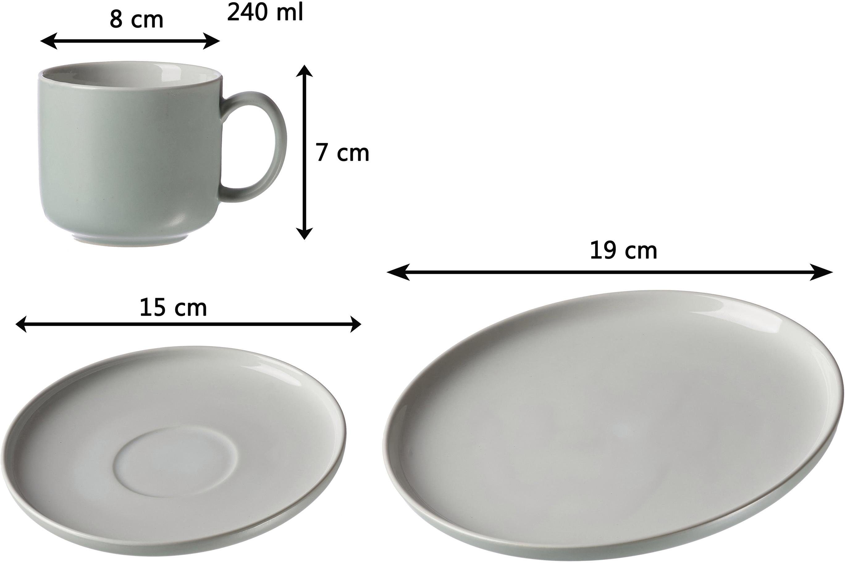 Ritzenhoff & Breker Koffieservies Serviesset, servies Jasper Scandinavische stijl, 12 delen, voor 4 personen (set, 12-delig)
