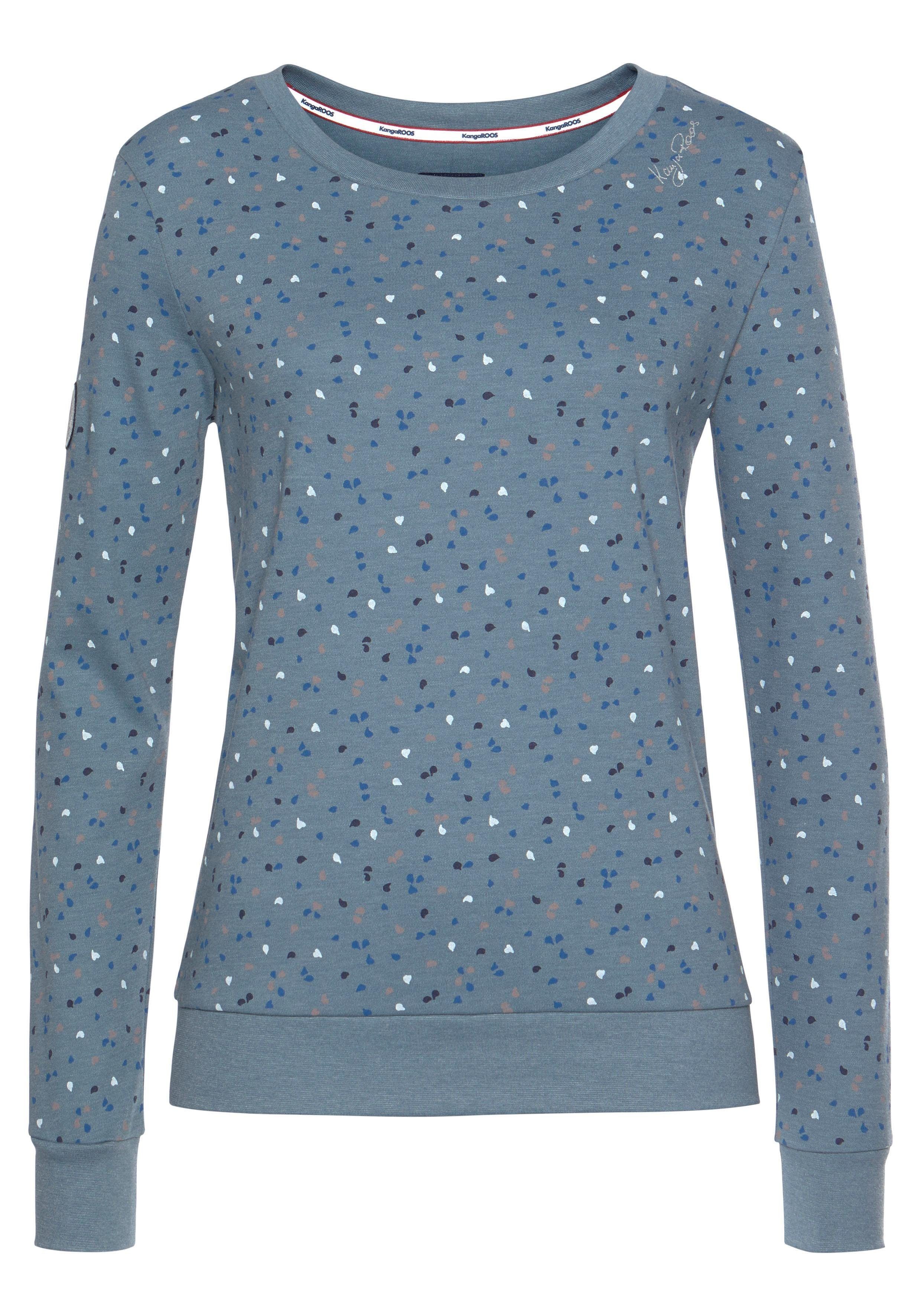 KangaROOS Sweatshirt Lange mouwen, bedrukt, ronde hals, van interlockmateriaal