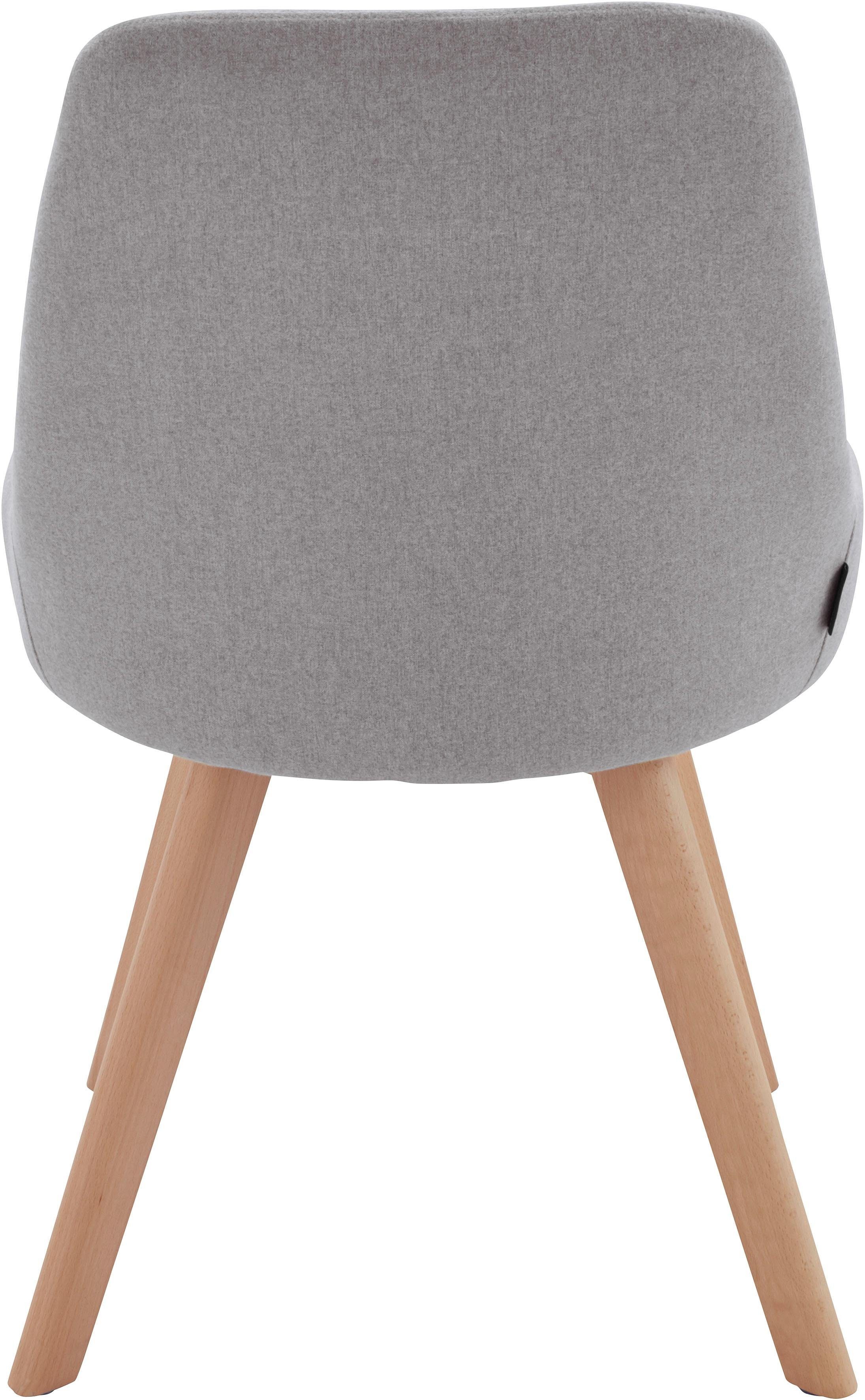 INOSIGN Eetkamerstoel Dilla, TOPSELLER! in sets van 1 en 2, bekleding van geweven stof, zithoogte 48 cm, keukenstoel