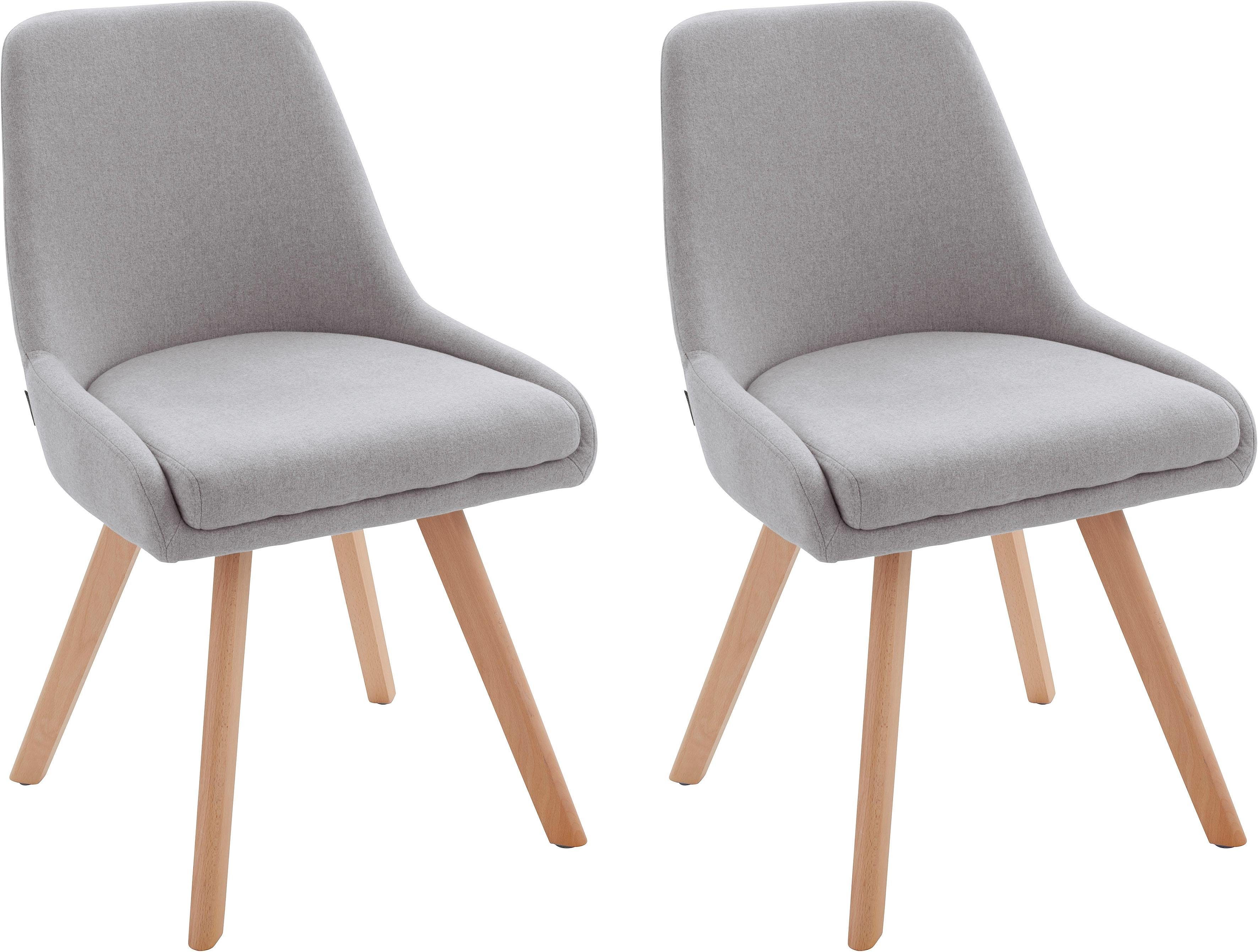 INOSIGN Eetkamerstoel Dilla, TOPSELLER! in sets van 1 en 2, bekleding van geweven stof, zithoogte 48 cm, keukenstoel