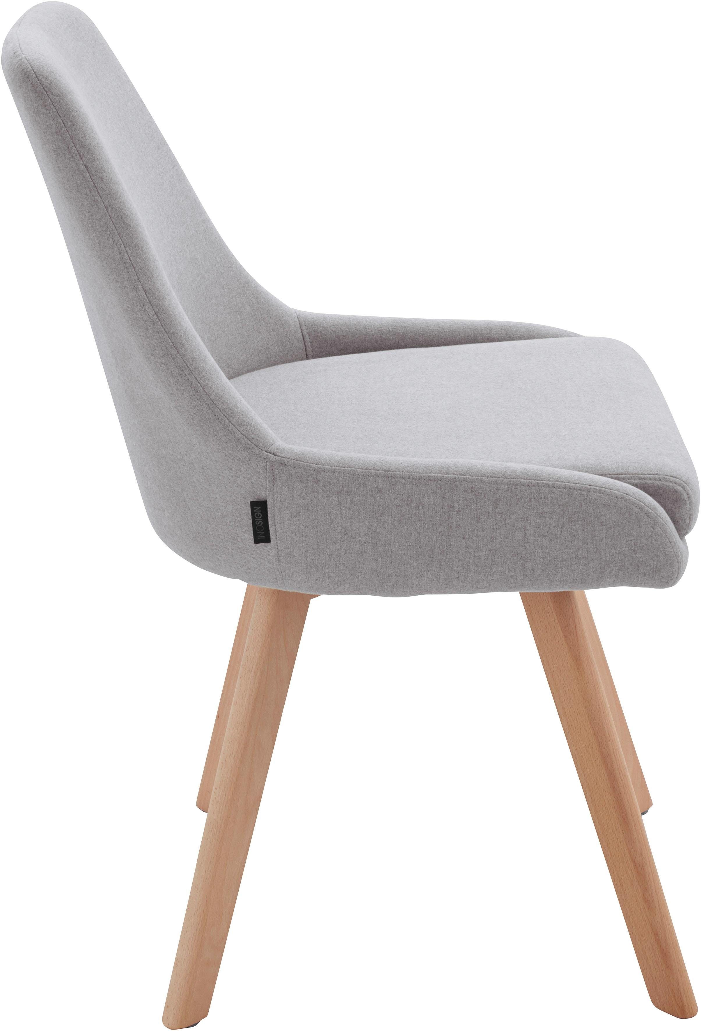 INOSIGN Eetkamerstoel Dilla, TOPSELLER! in sets van 1 en 2, bekleding van geweven stof, zithoogte 48 cm, keukenstoel
