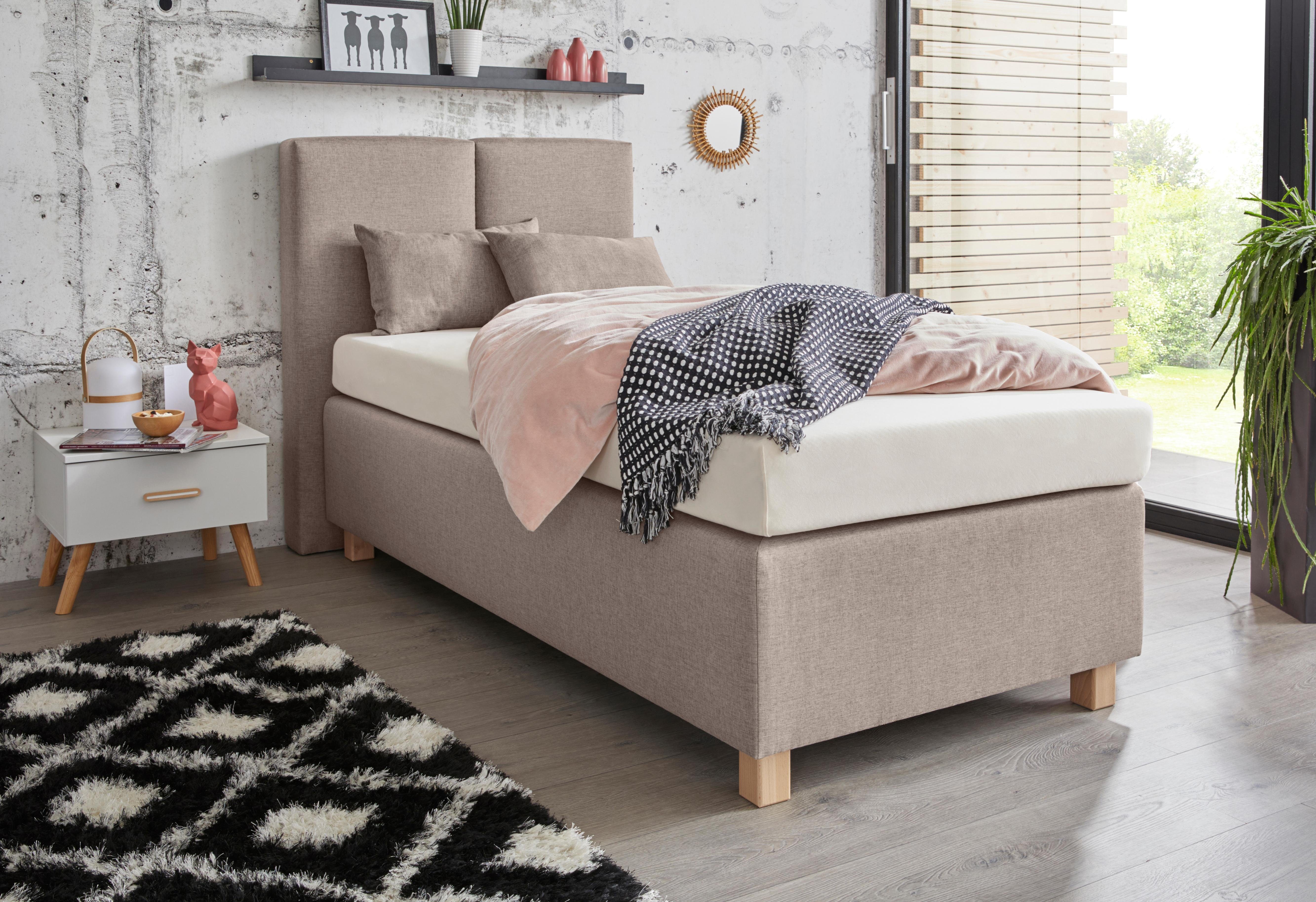 Westfalia Polsterbetten Boxspring met sierkussen boxsprings beige