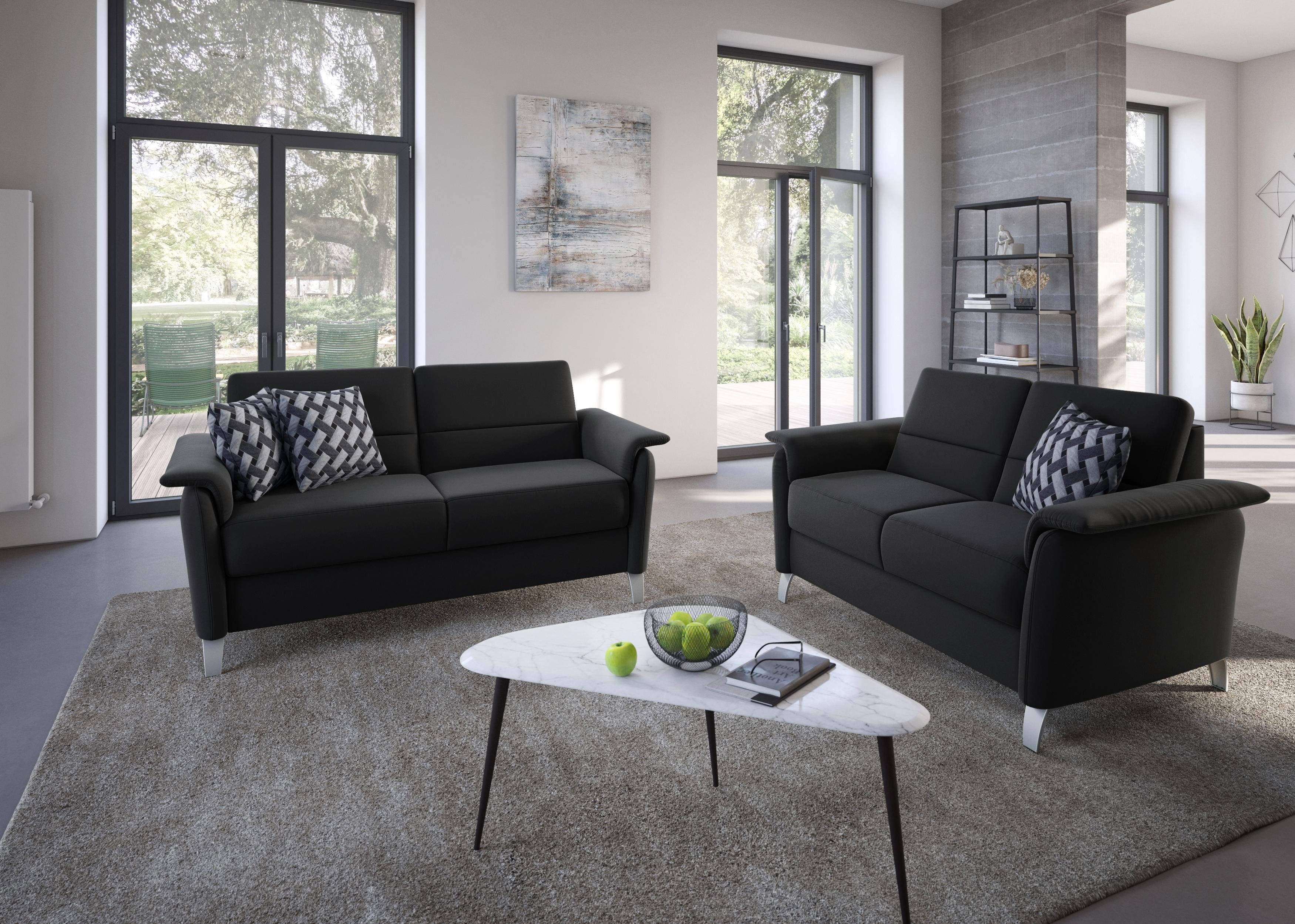 sit&more 2,5-zitsbank Palmera Binnenveringsinterieur, stekkersysteem voor 2 hoofdsteunen (optioneel)
