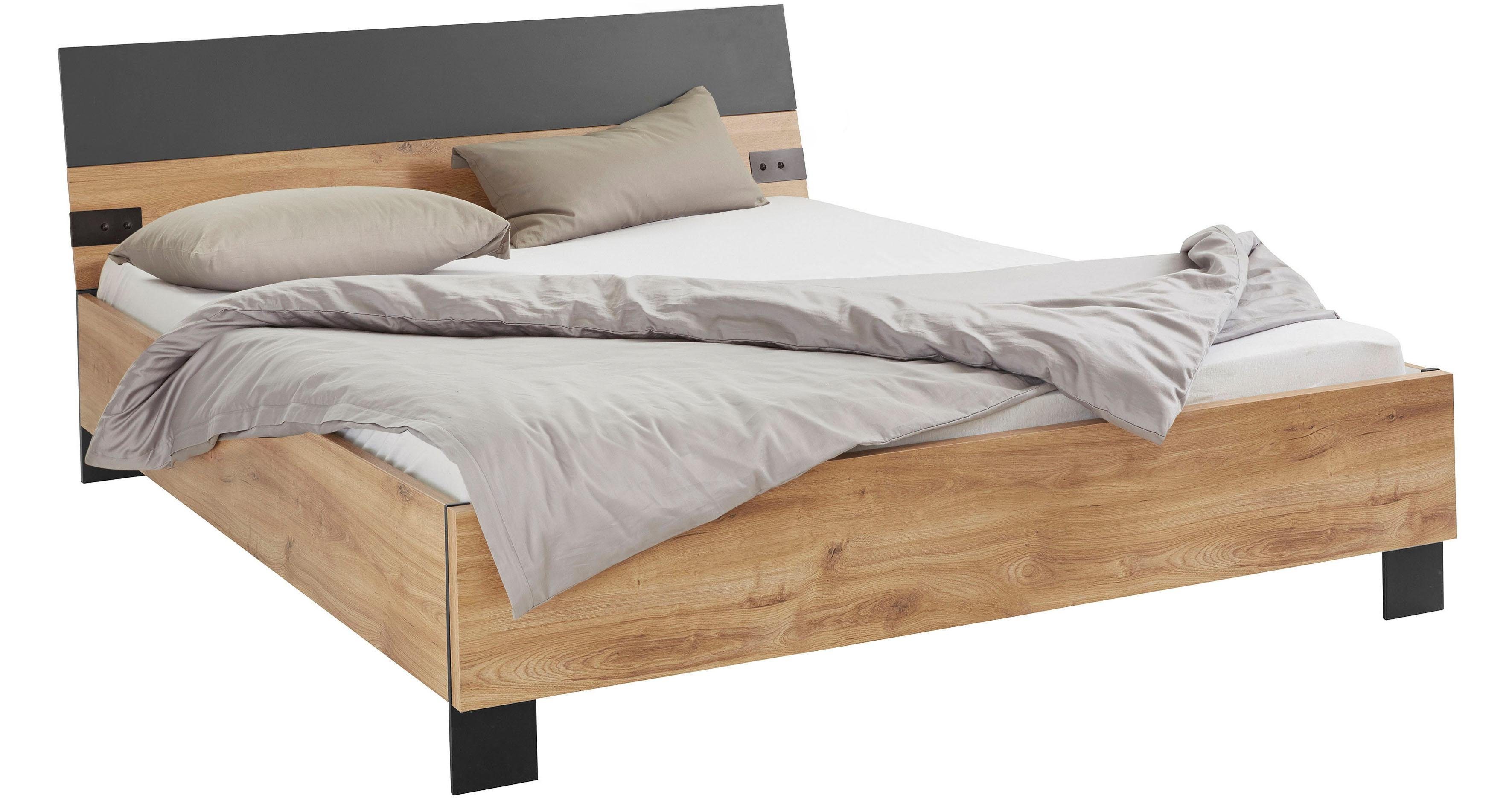 Wimex Futonbed Malmö, Bed Made in Germany in populaire industriële look, 3 breedtes om uit te kiezen