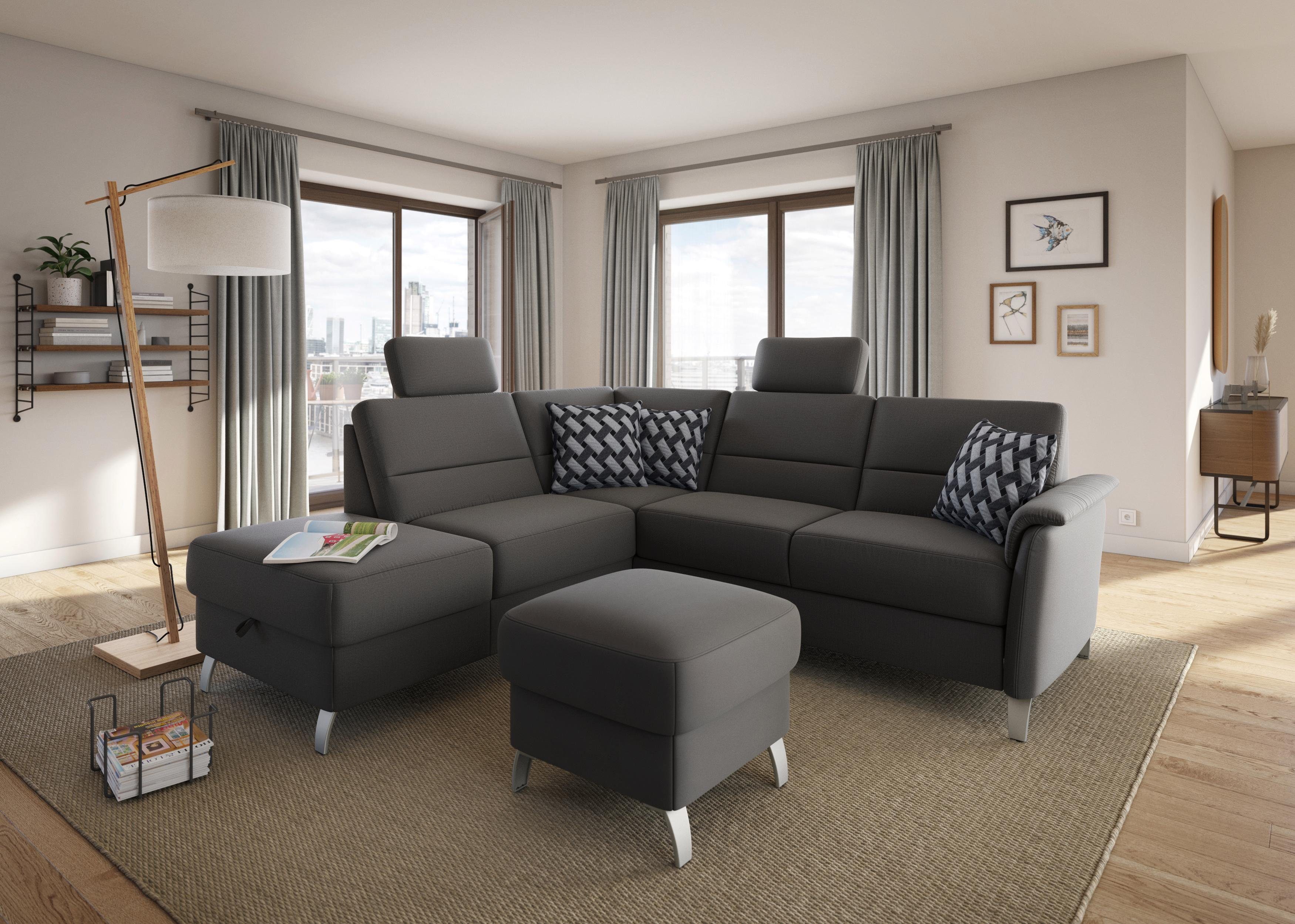 sit&more Hoekbank Palmera L-vorm Binnenvering, naar keuze met slaapfunctie en met/zonder bergruimte