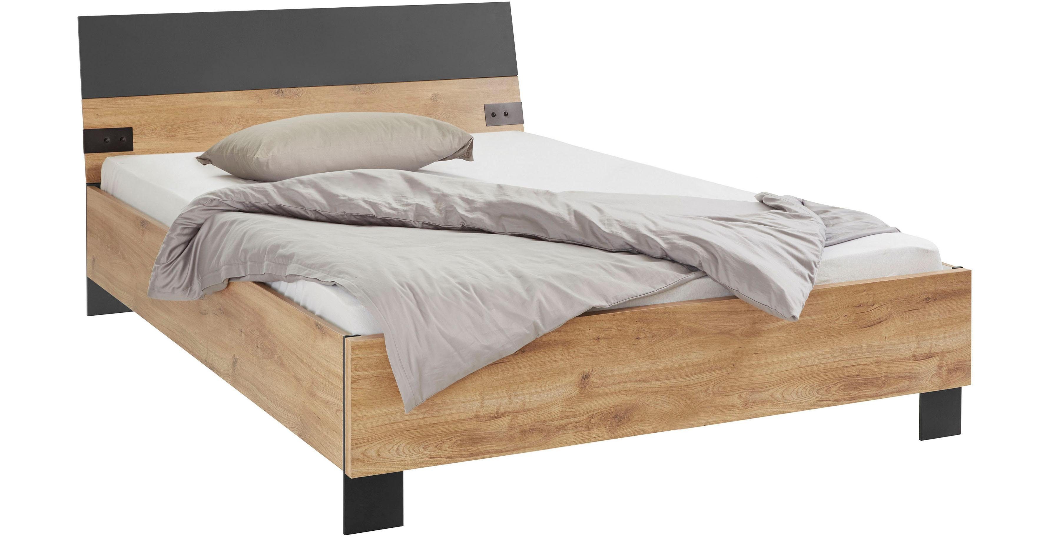 Wimex Futonbed Malmö, Bed Made in Germany in populaire industriële look, 3 breedtes om uit te kiezen