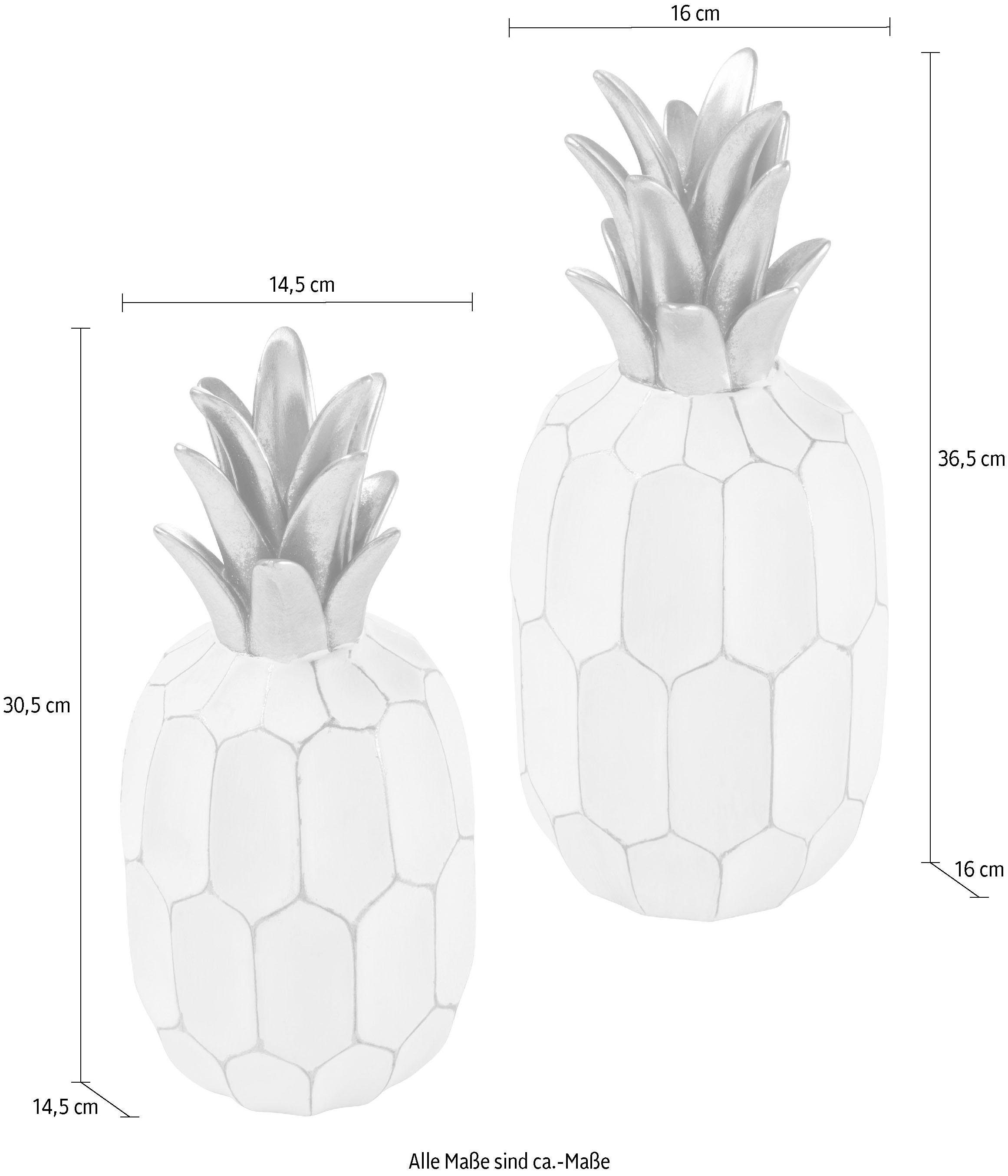 Home affaire Decoratief object Ananas (set, 2 stuks)