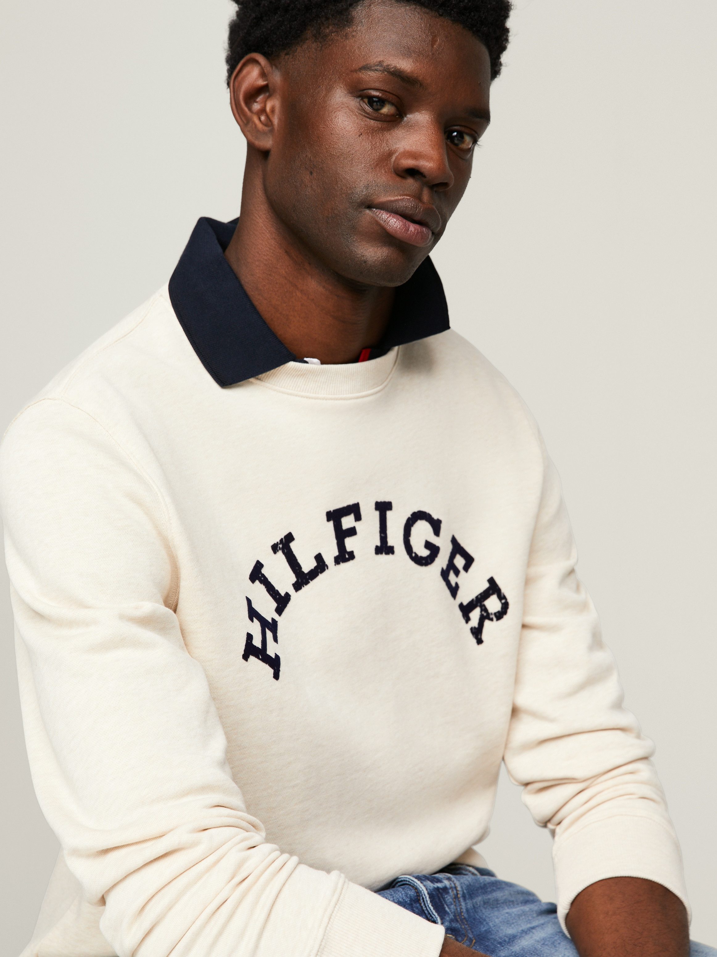 Tommy Hilfiger Sweatshirt HILFIGER ARCHED HTR SWEATSHIRT