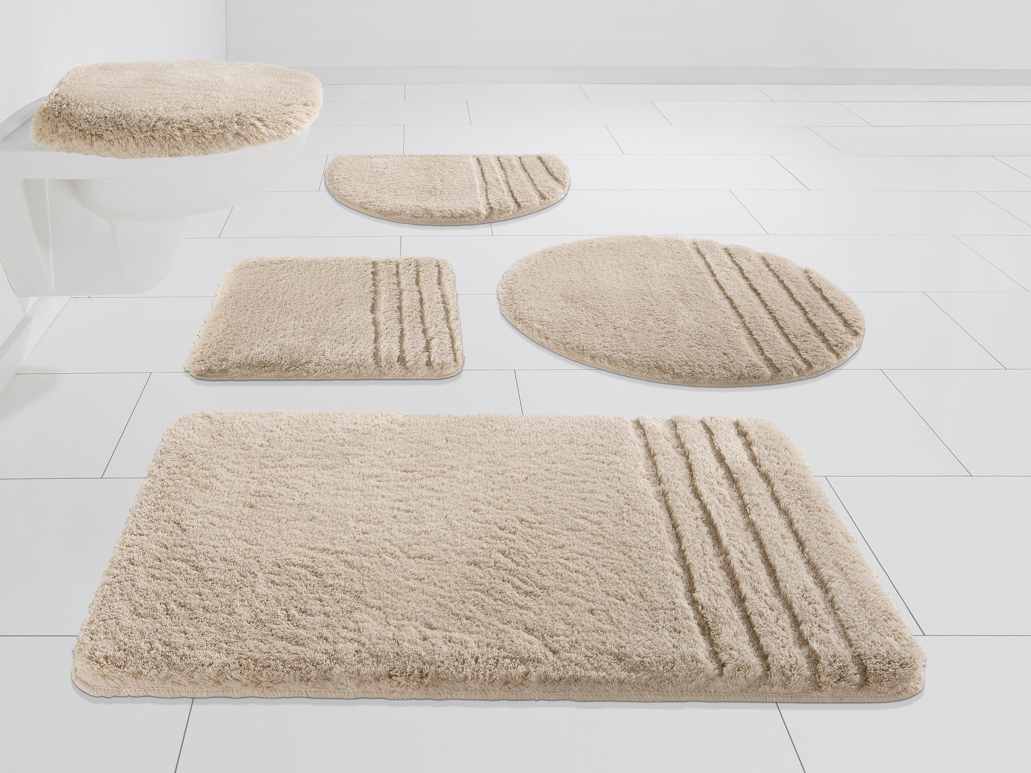 Möve Badmat Loft, badmat, badkamer tapijt Badmat, badmatten ook als 2-delige set & rond badmatten maat 2-delige set voor hangend toilet bruin