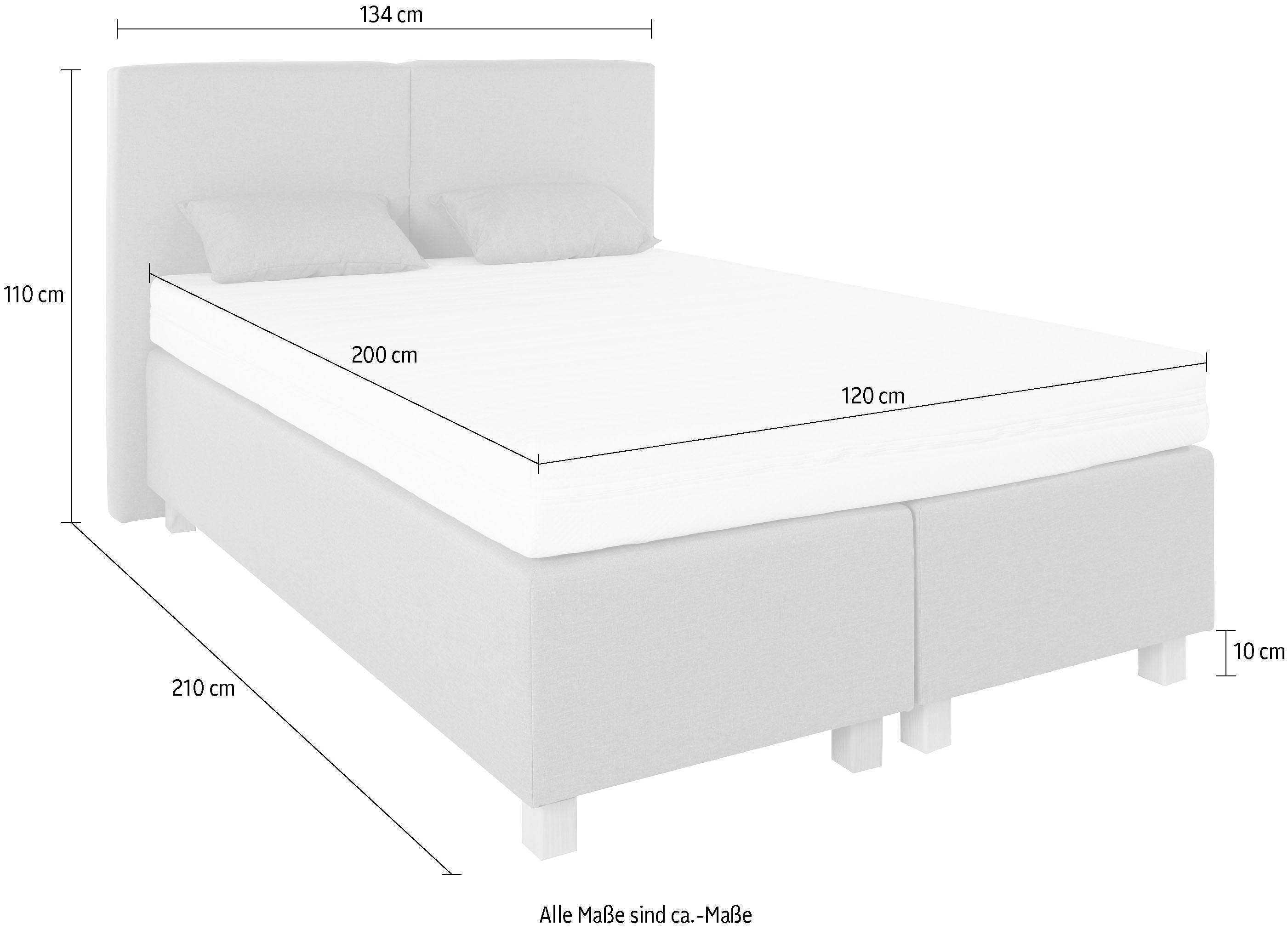 Westfalia Polsterbetten Boxspring met sierkussen