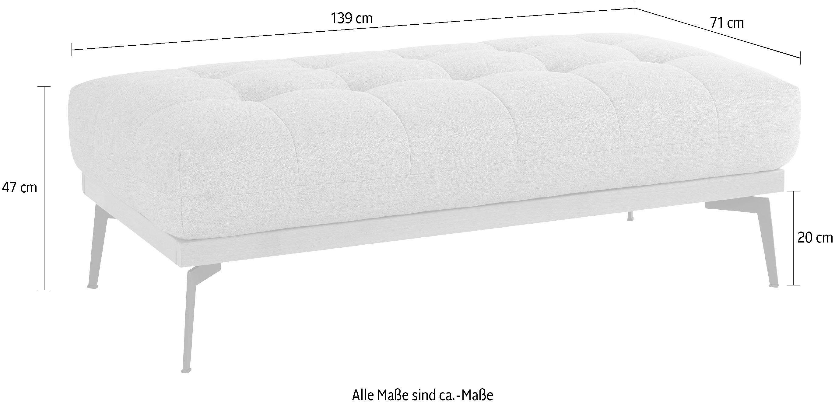 exxpo - sofa fashion Hocker Palic, moderne gestoffeerde hocker met geweldige verwerkingsdetails