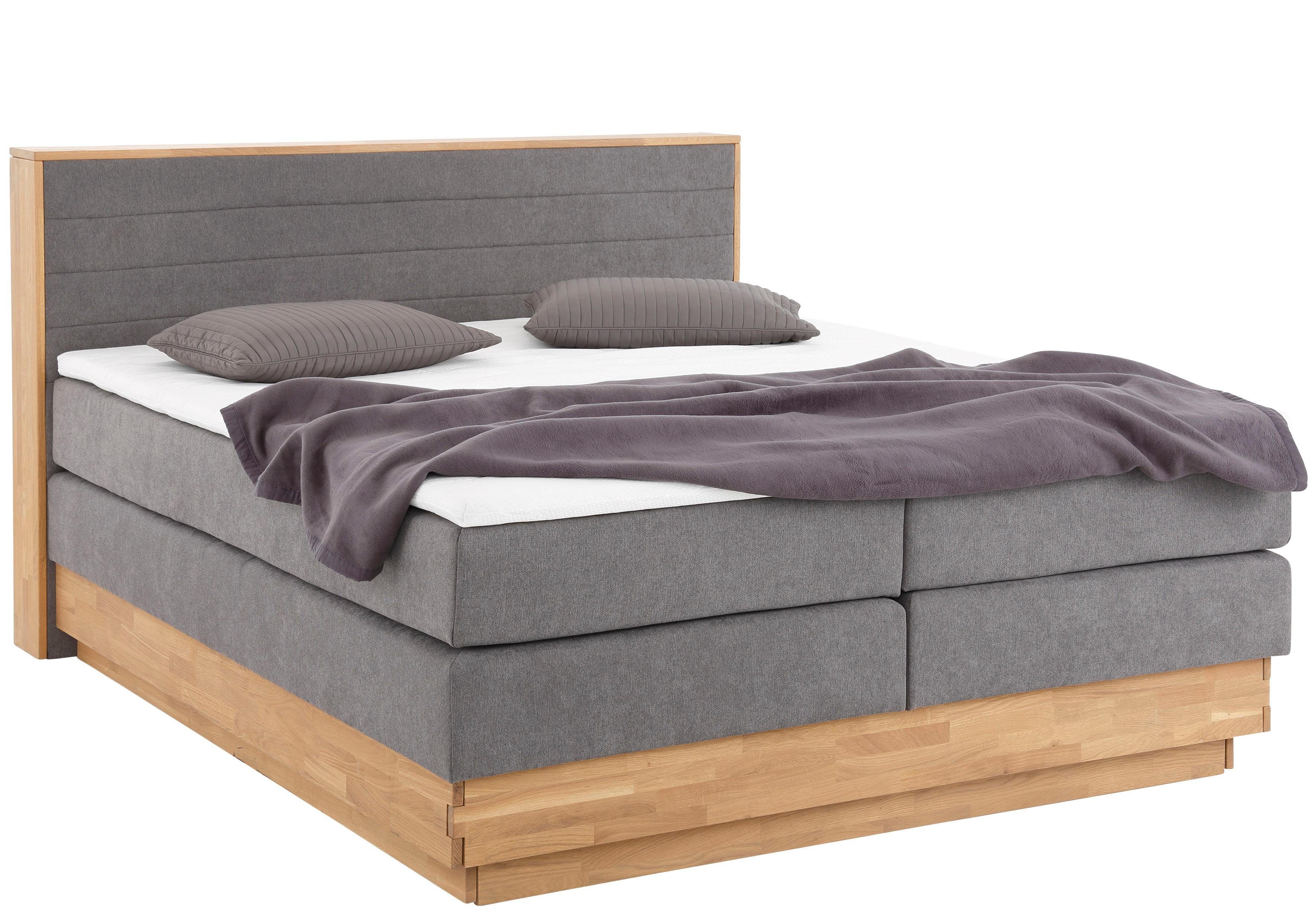 Home affaire Boxspring Cavan Eiken, met bedkist & topmatras, verschillende hardheden (ook H4)