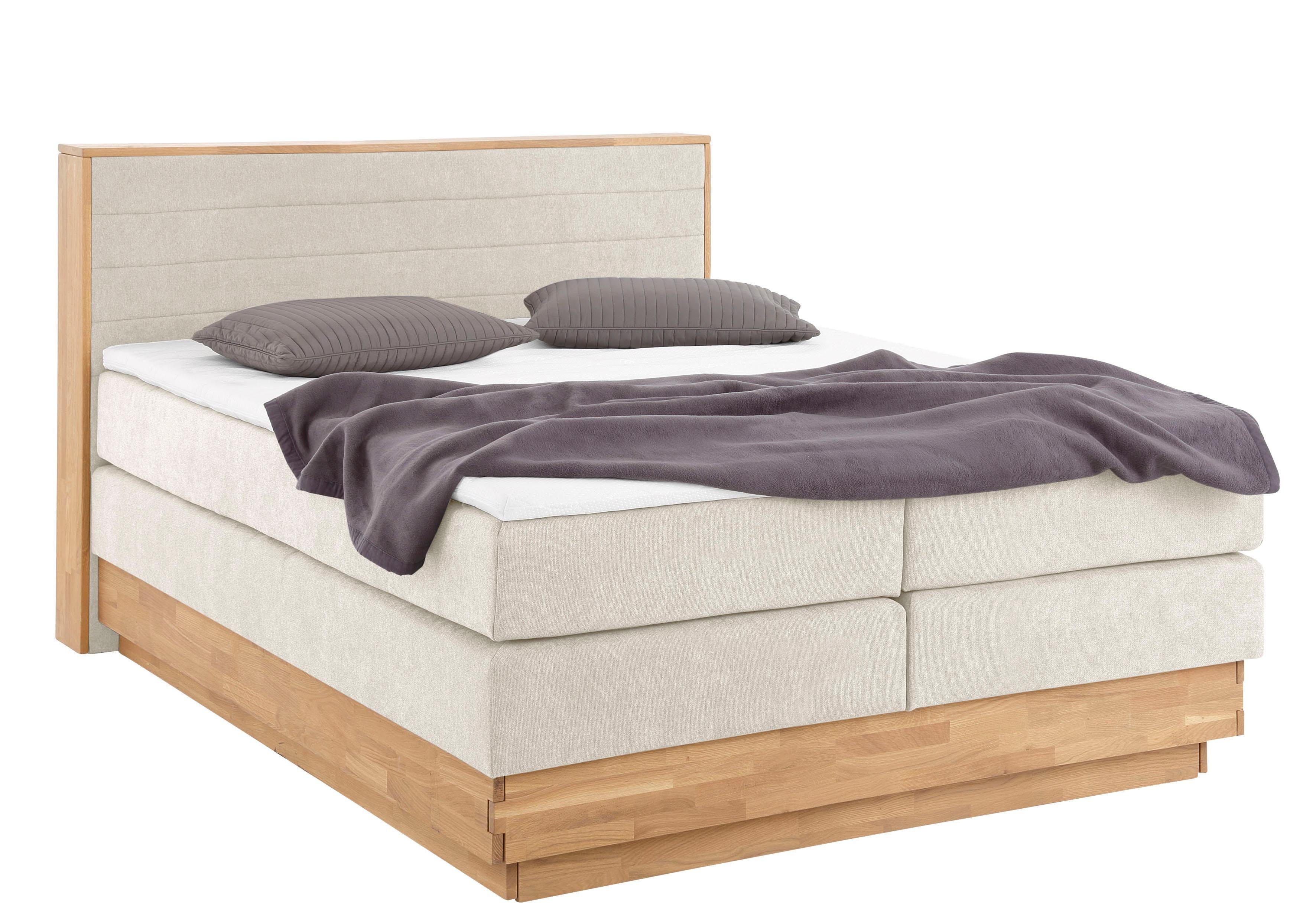 Home affaire Boxspring Cavan Eiken, met bedkist & topmatras, verschillende hardheden (ook H4)