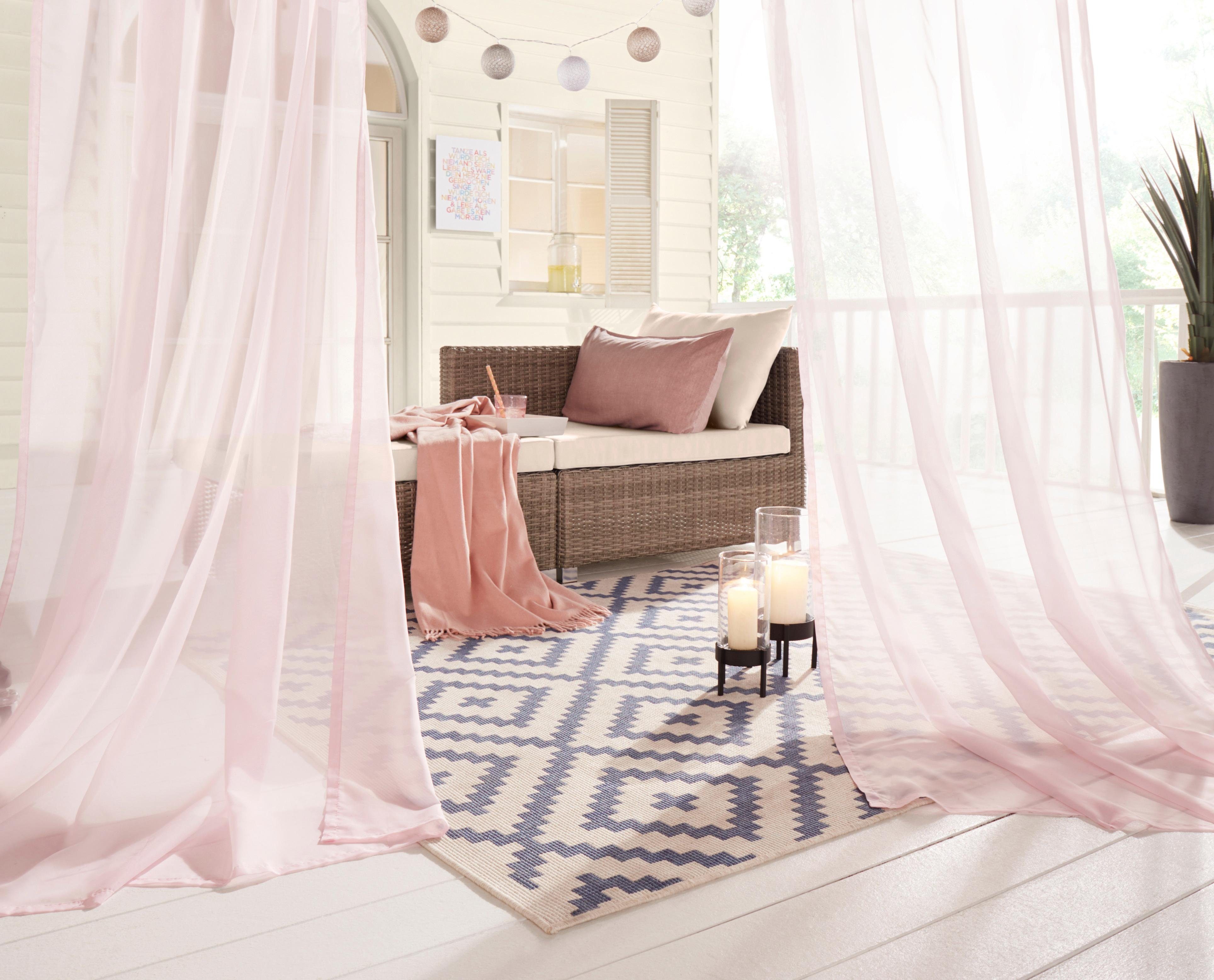 my home Vloerkleed Ronda tweezijdig te gebruiken kleed Sisal-look, platweefsel, in- en outdoor, geometrisch boho design