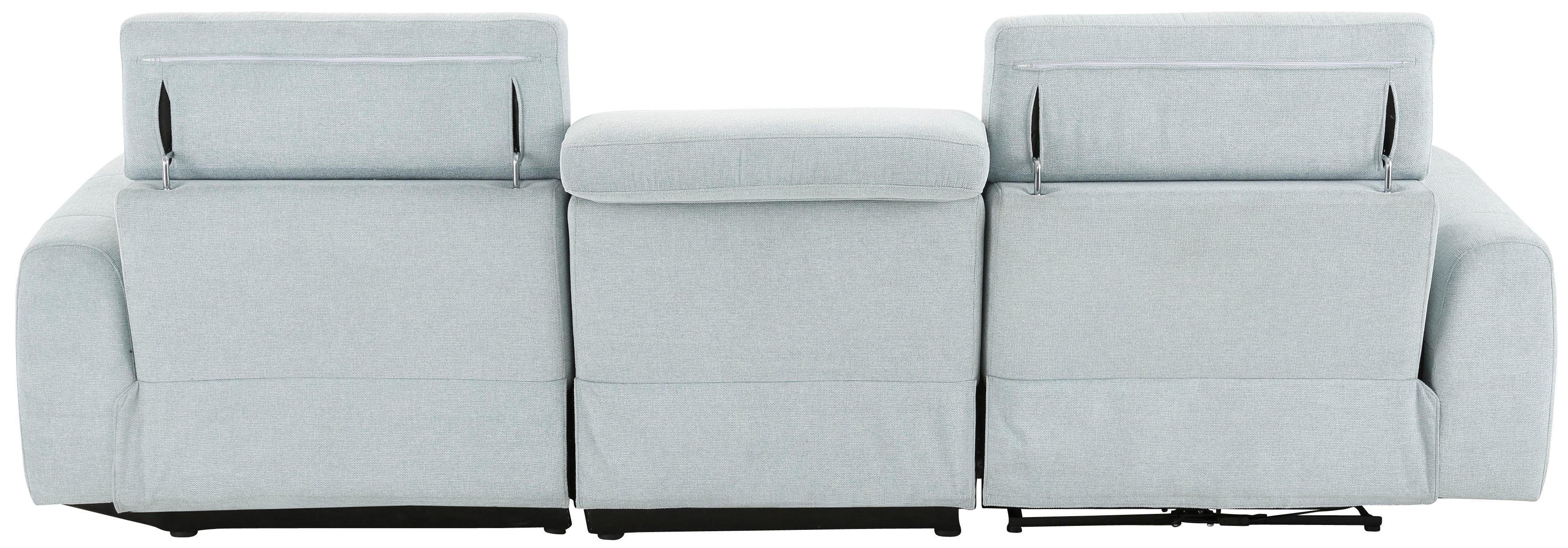Home affaire Hoekbank Sentrano, L-vorm, 275 cm, man. of electr. relaxfunctie en usb/kopverstelling