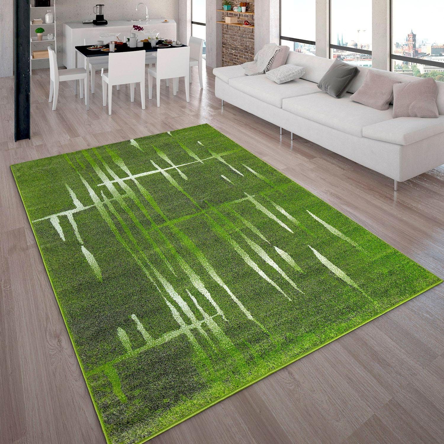 Paco Home Vloerkleed ECE 924 Korte pool, modern matrix design, ideaal in de woonkamer & slaapkamer