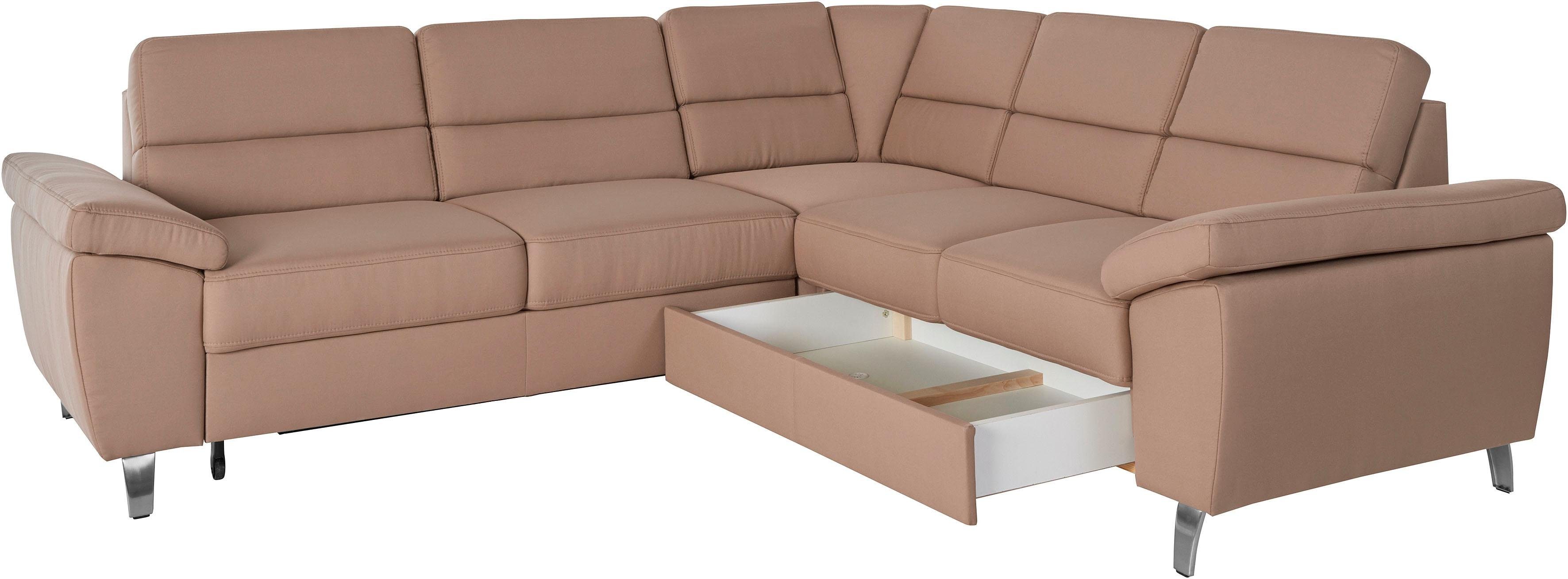 sit&more Hoekbank Sorano L-vorm naar keuze met slaap- en relaxfunctie, met bedkist