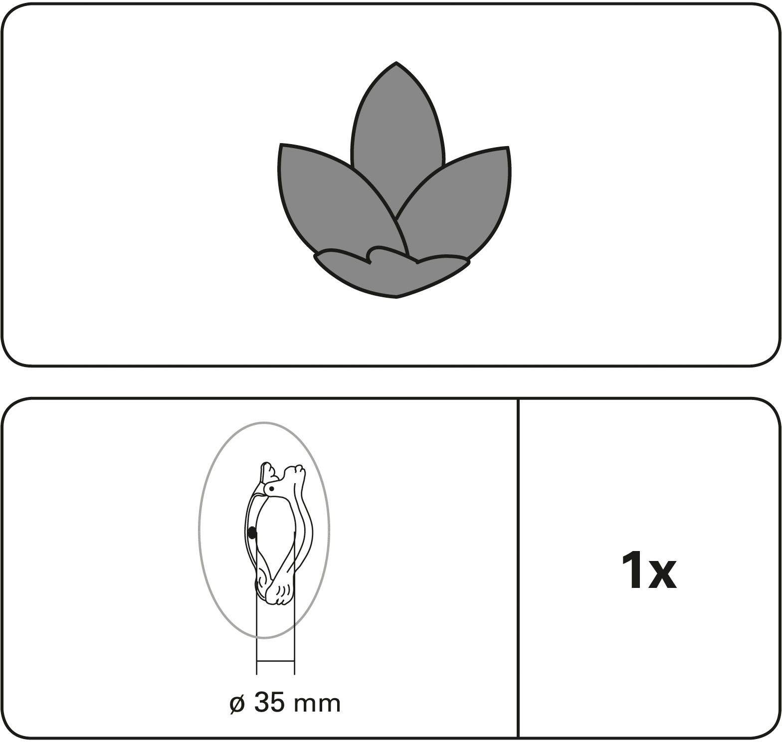 GARDINIA Deco-klem Flower voor decoraties van stoffen (1 stuk)